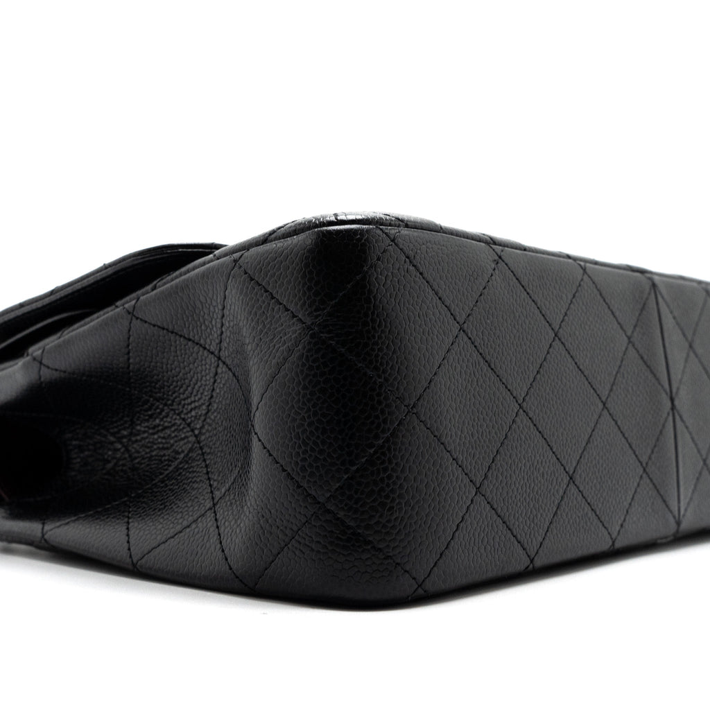 CHANEL CLASSIC DOUBLE FLAP JUMBO CAVIAR BLACK SHW
