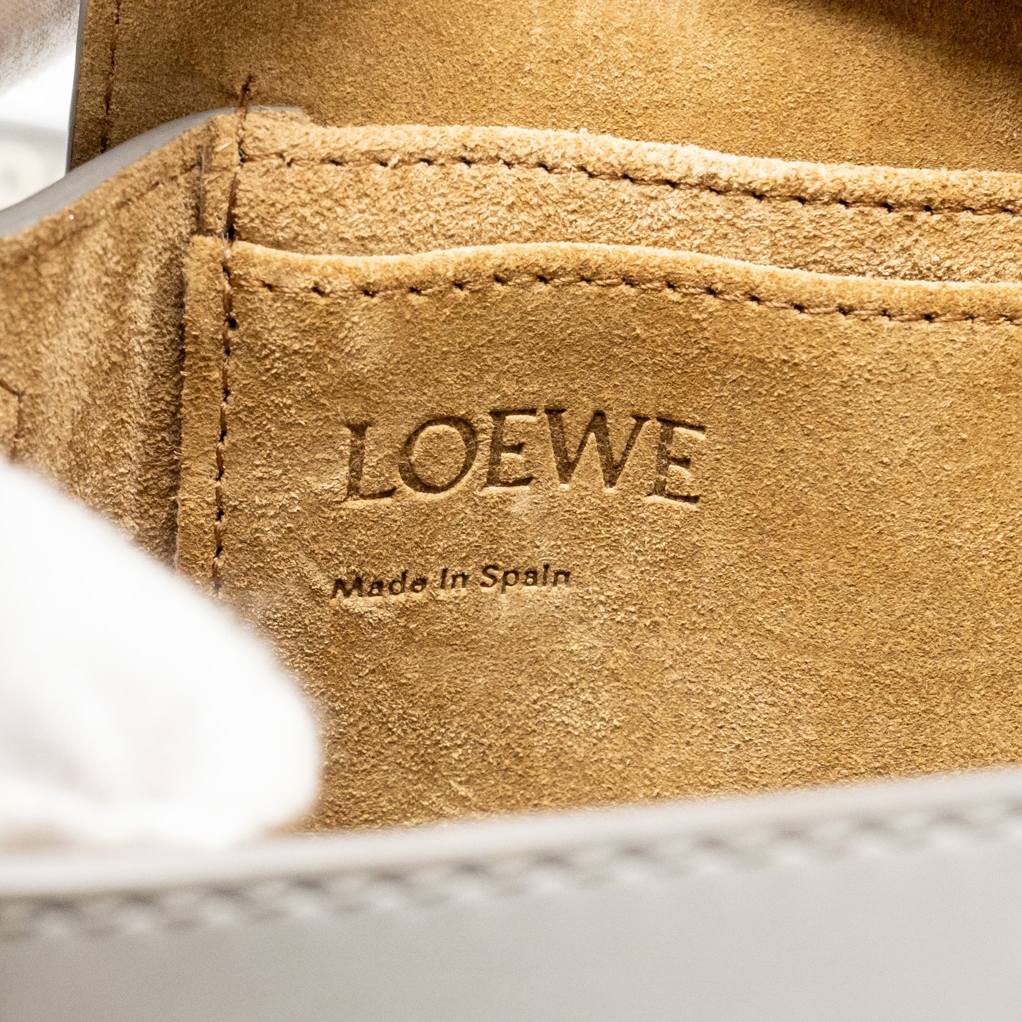 LOEWE MINI GATE DUAL BAG SOFT CALFSKIN JACQUARD GREY SHW