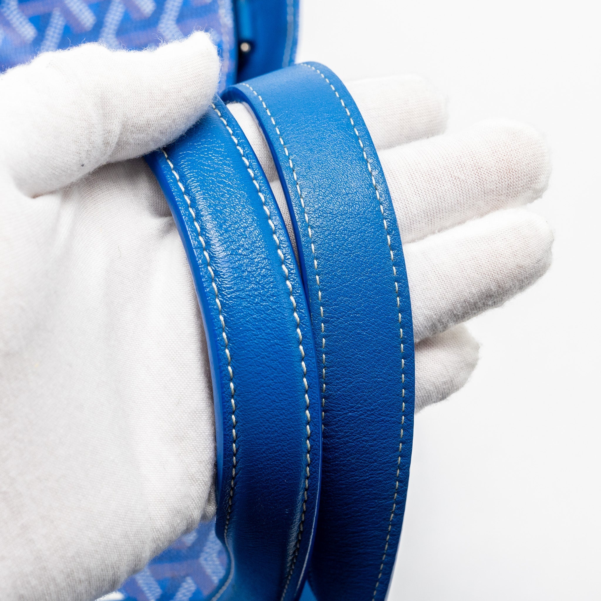 GOYARD VOLTAIRE SMILE TOTE GOYARDINE CANVAS /CALFSKIN BLUE/MULTICOLOUR SHW
