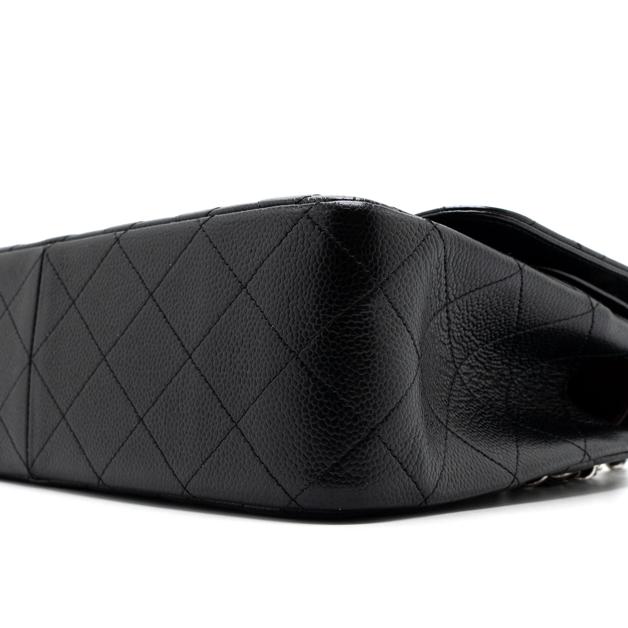CHANEL CLASSIC DOUBLE FLAP JUMBO CAVIAR BLACK SHW