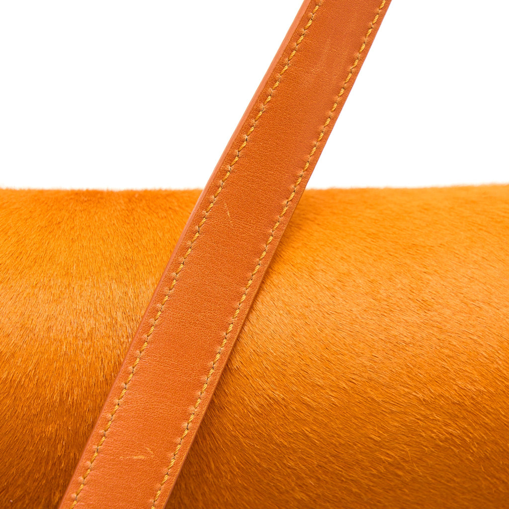 CELINE CLASSIC MEDIUM BOX HORSEHAIR ORANGE GHW