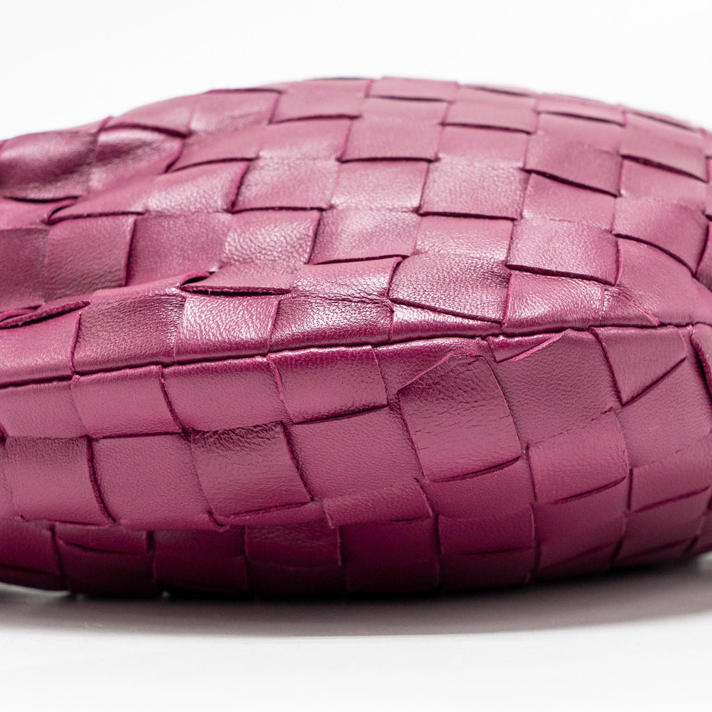 BOTTEGA VENETA MINI JODIE LAMBSKIN DARK PINK GHW