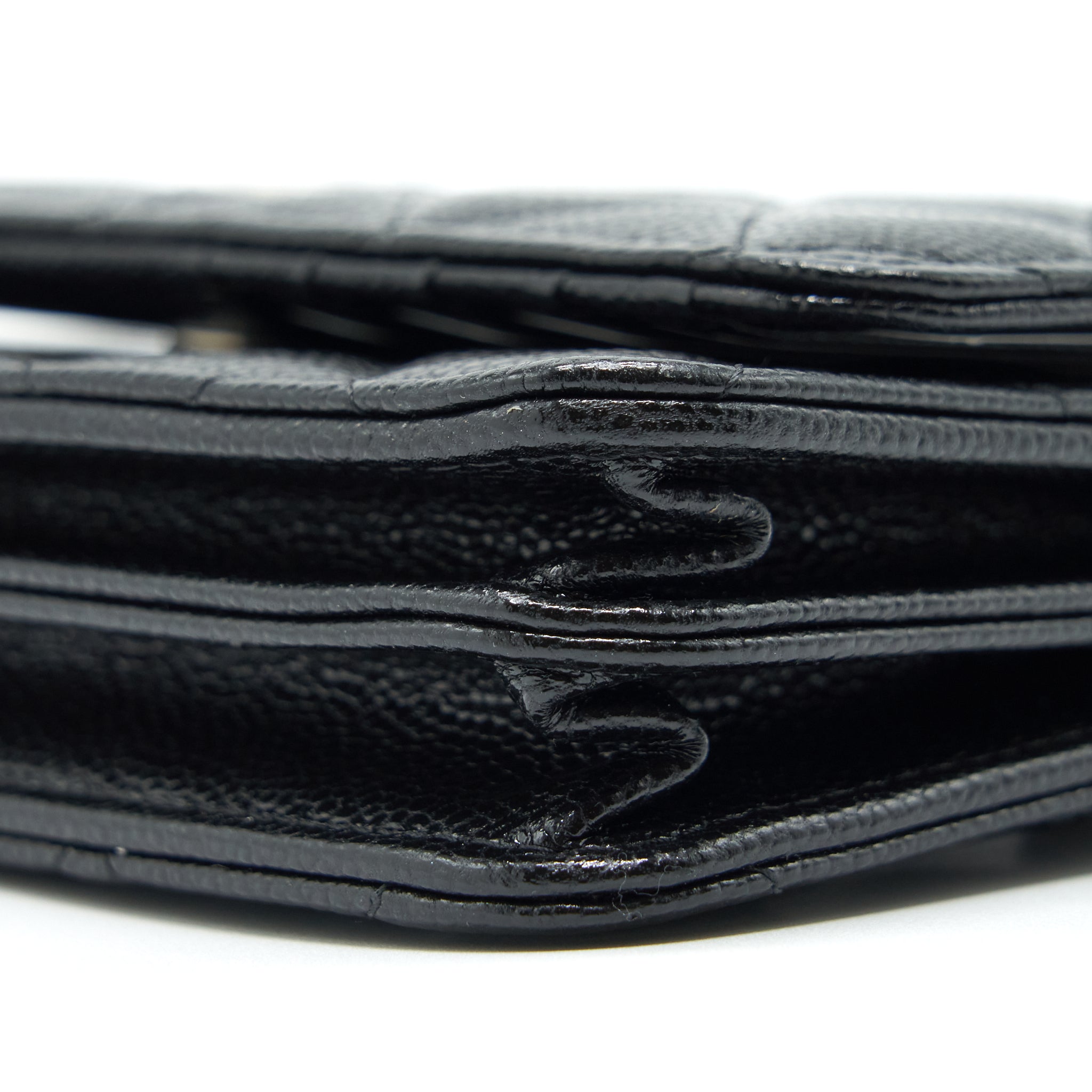 CHANEL MINI WALLET ON CHAIN CAVIAR BLACK SHW