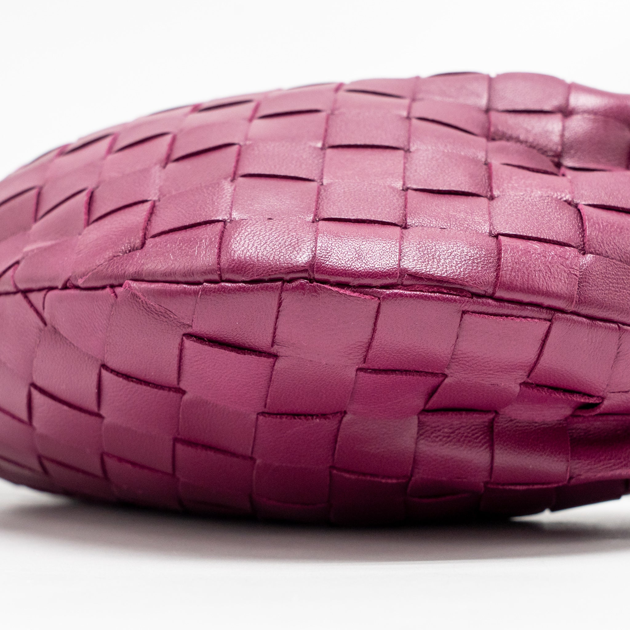 BOTTEGA VENETA MINI JODIE LAMBSKIN DARK PINK GHW