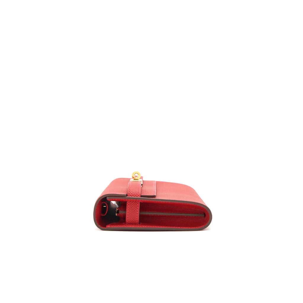 HERMES KELLY TO GO EPSOM ROUGE CASAQUE GHW