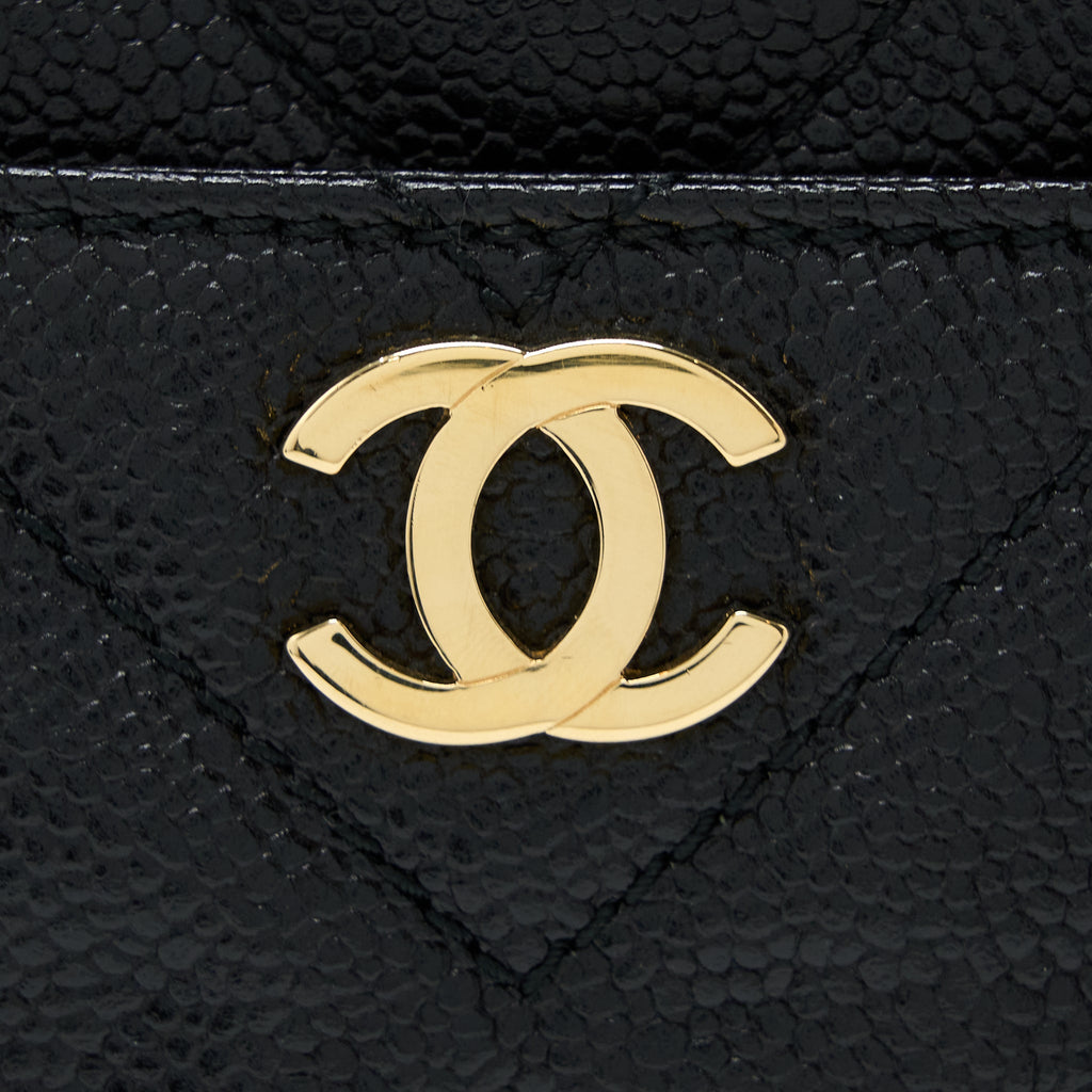 CHANEL VINTAGE CAMERA CHEVRON TOTE BAG CAVIAR BLACK GHW