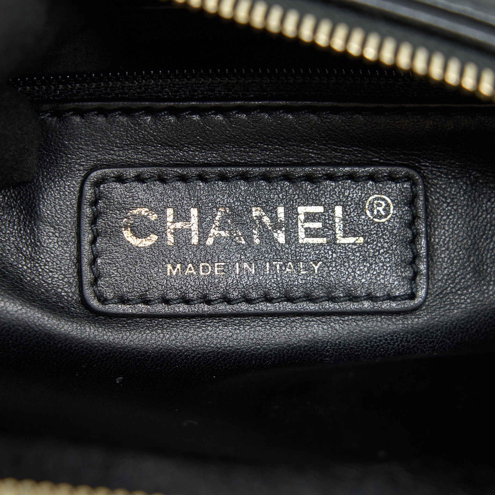 CHANEL BLACK LAMBSKIN BOWLING BAG GHW