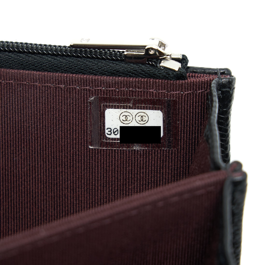 CHANEL MINI WALLET ON CHAIN CAVIAR BLACK SHW