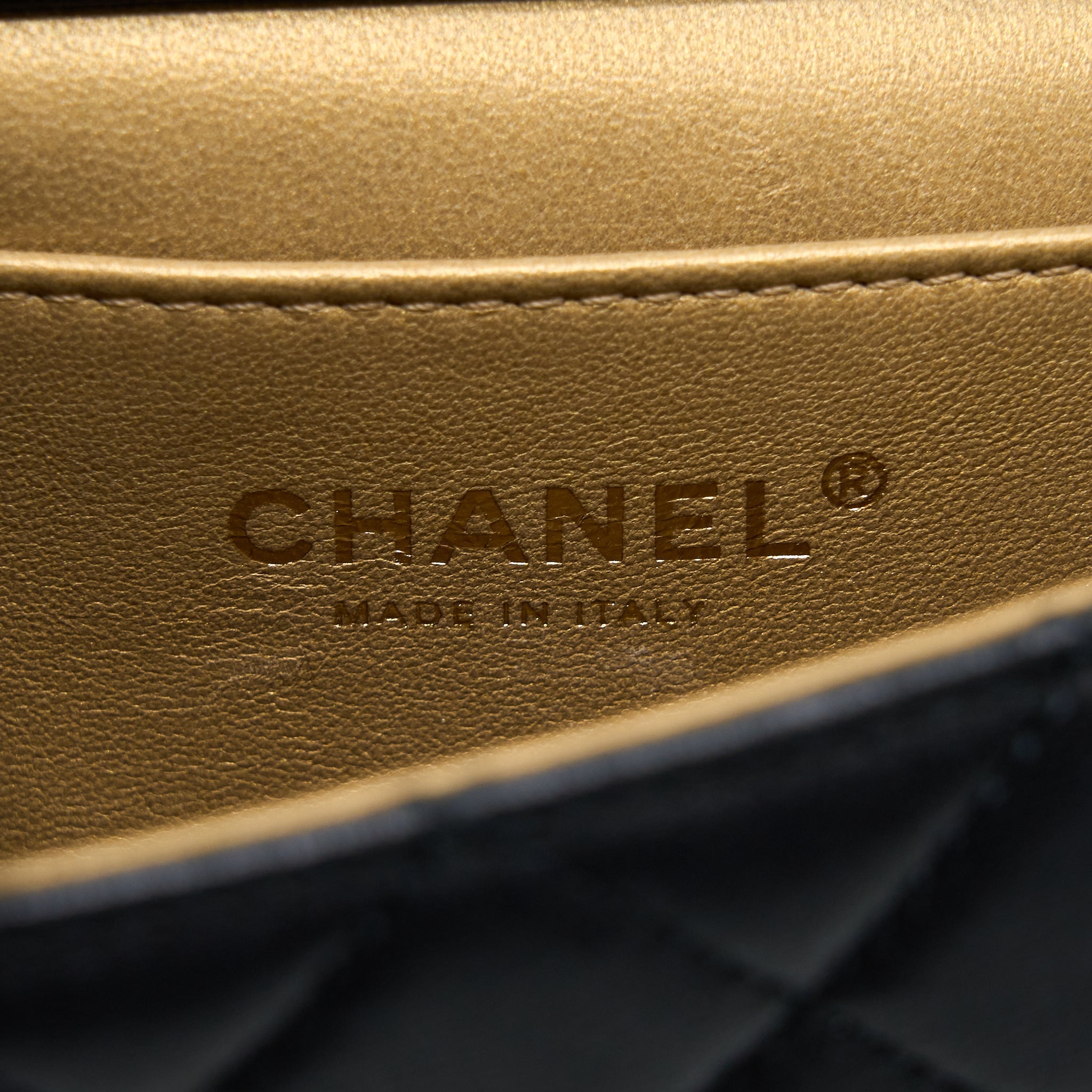 CHANEL VERTICAL PEARL FLAP BAG GOATSKIN BLACK GHW