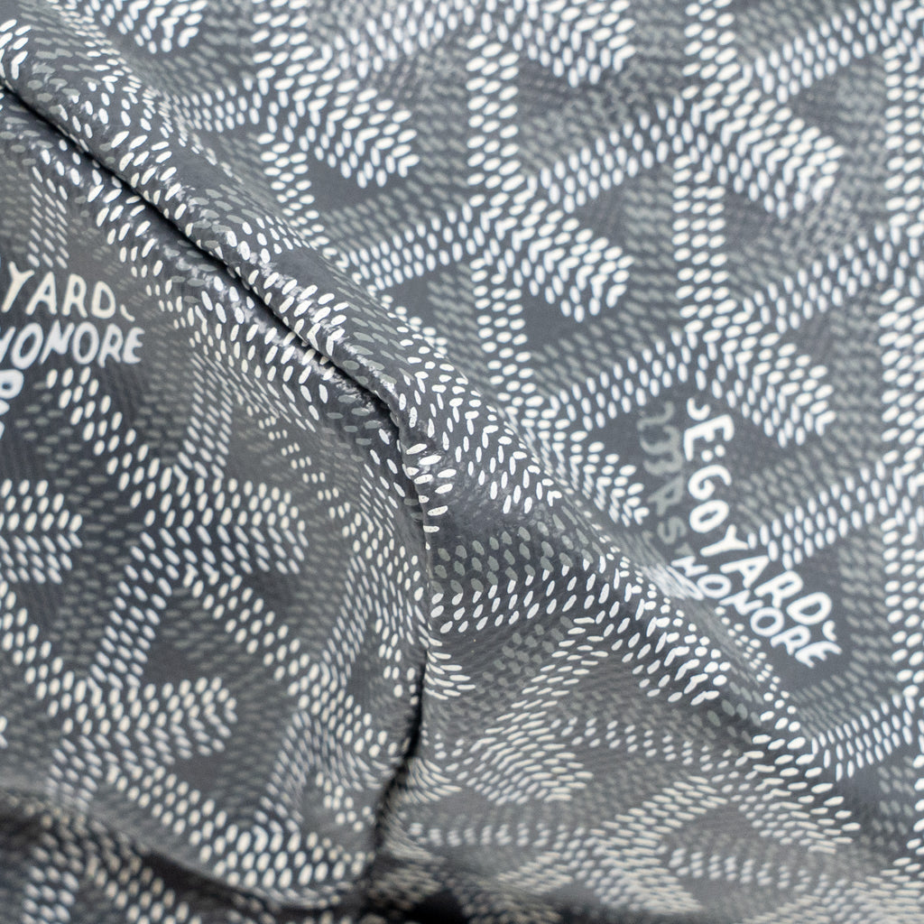 GOYARD SAINT LOUIS PM TOTE GOYARDLINE CANVAS GREY SHW