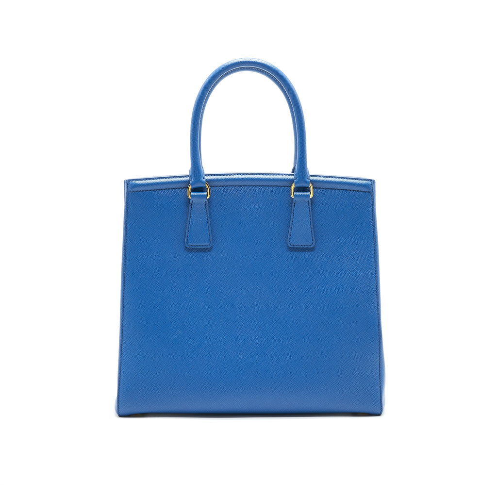 PRADA SHOPPING SAFFIANO LUX COBALTO BAG IN BLUE