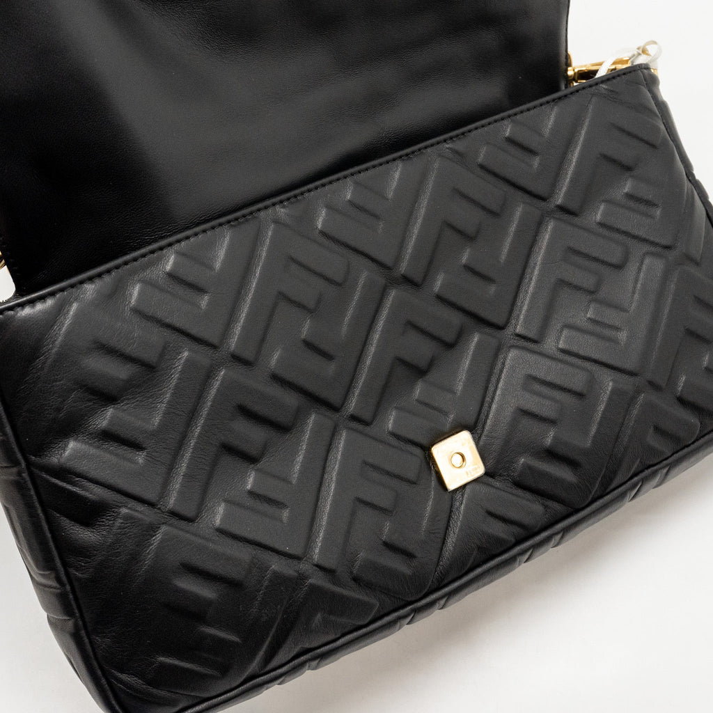 FENDI LARGE BAGUETTE BAG NAPPA BLACK GHW