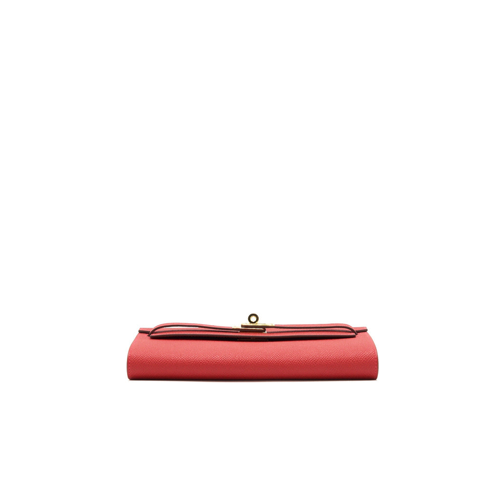 HERMES KELLY TO GO EPSOM ROUGE CASAQUE GHW