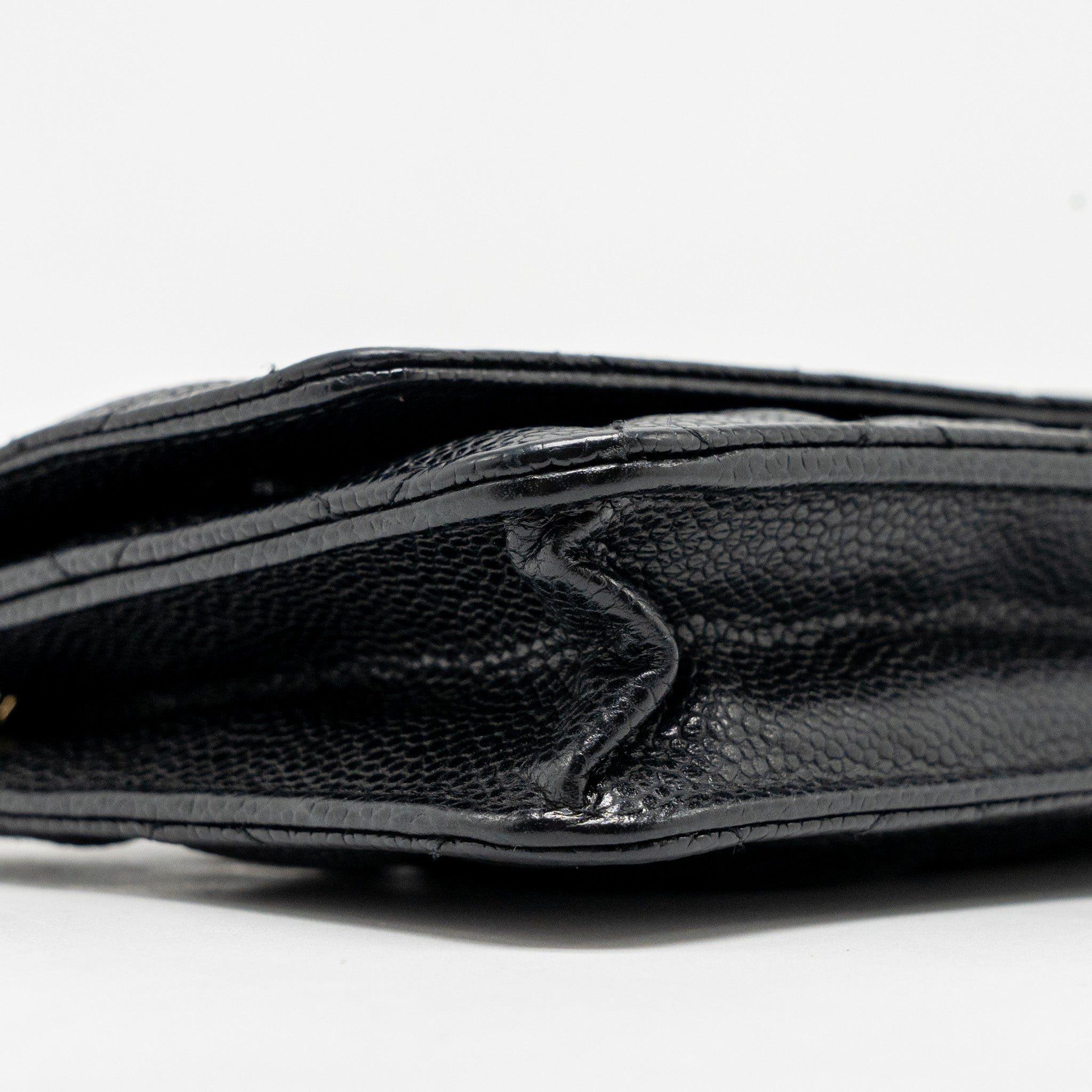 CHANEL CLASSIC WALLET ON CHAIN CAVIAR BLACK GHW
