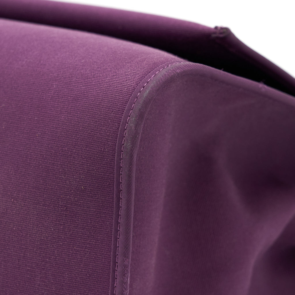 HERMES HERBAG 39 ZIP BAG HUNTER/CANVAS PURPLE SHW
