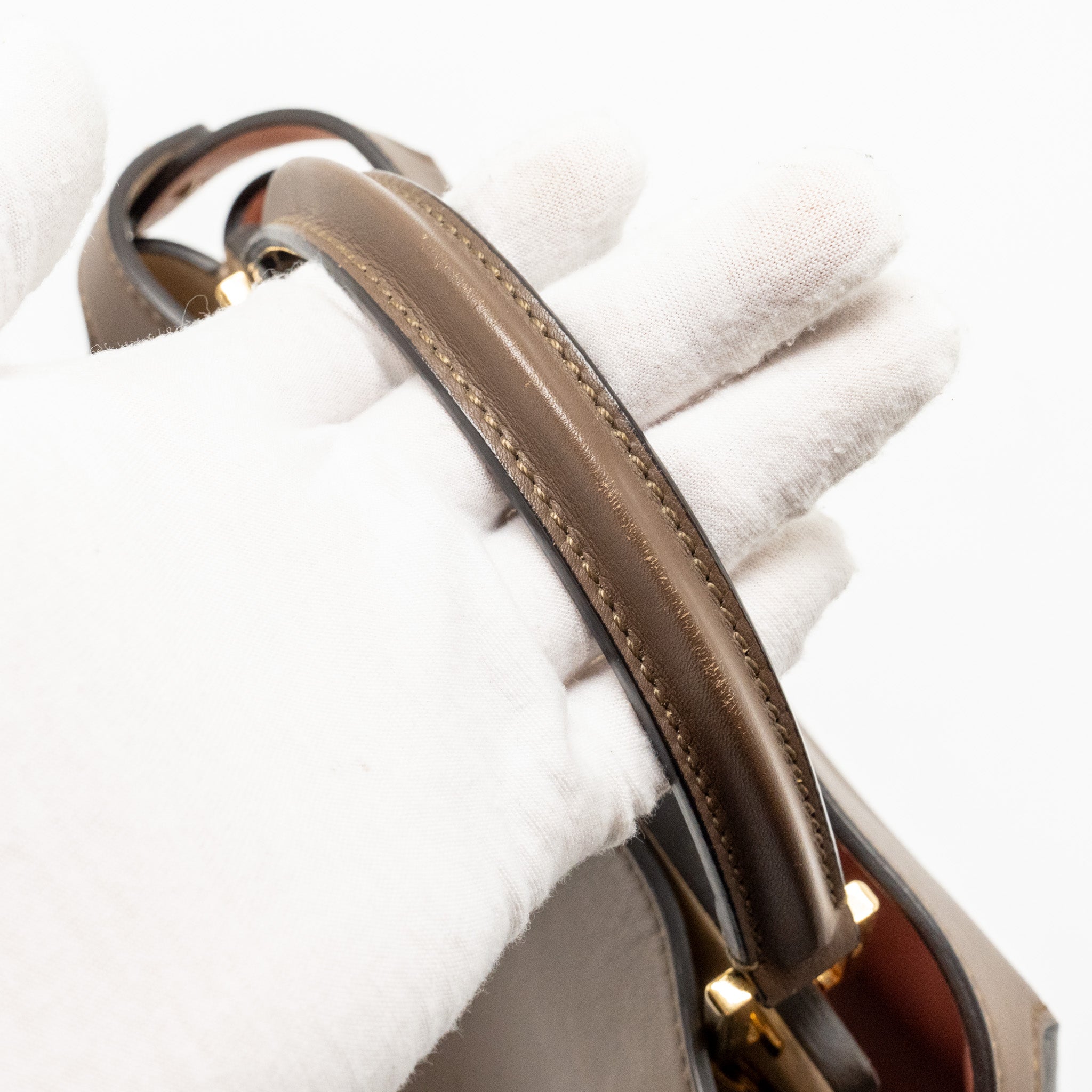 FENDI SMALL PEEKABOO ICONIC BAG CALFSKIN BROWN GHW