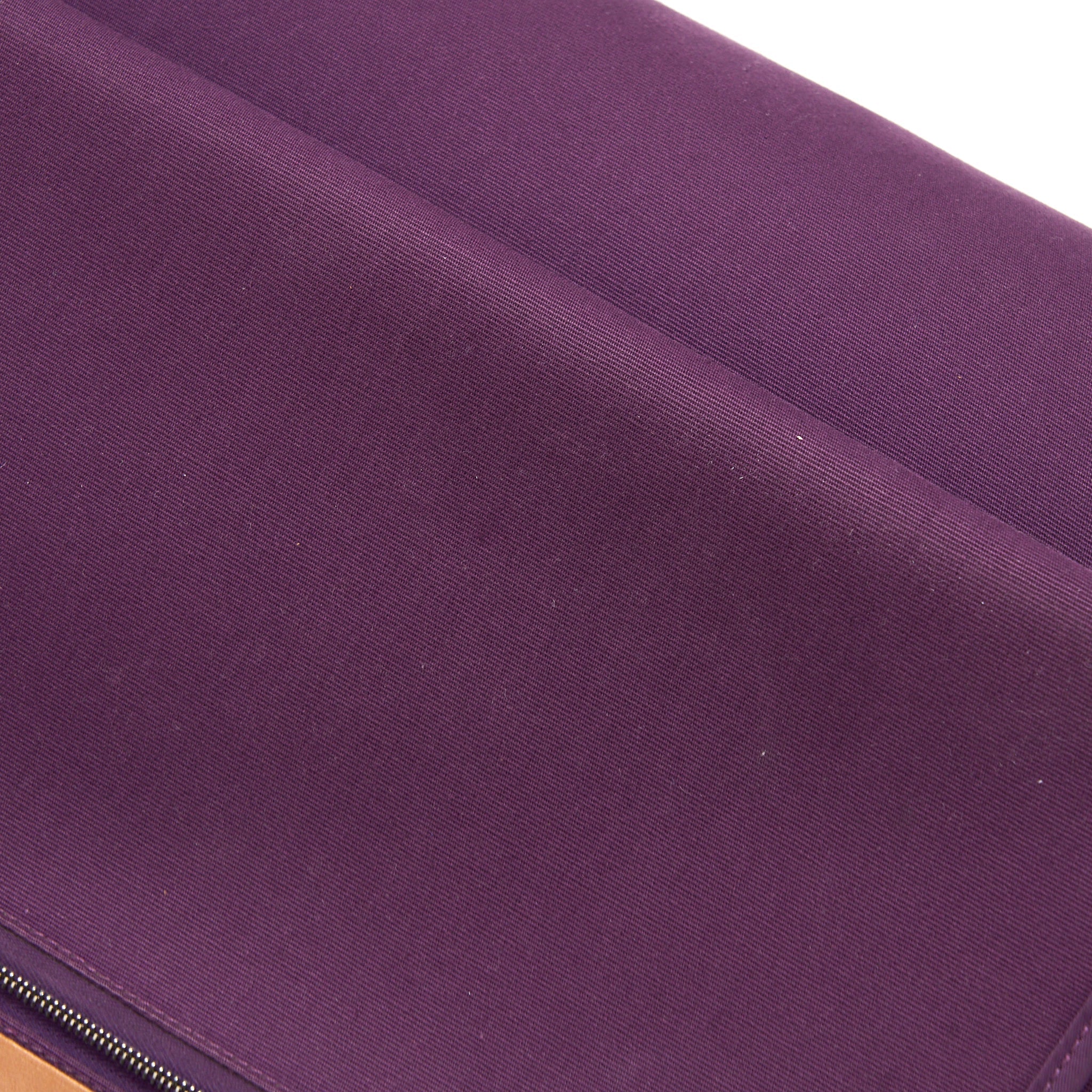 HERMES HERBAG 39 ZIP BAG HUNTER/CANVAS PURPLE SHW