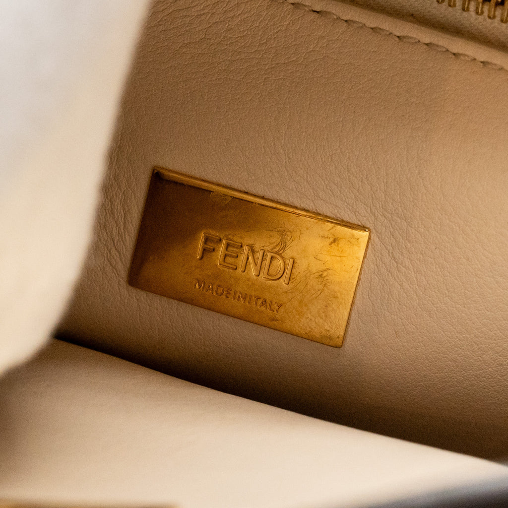 FENDI SMALL PEEKABOO ICONIC BAG CALFSKIN BROWN GHW