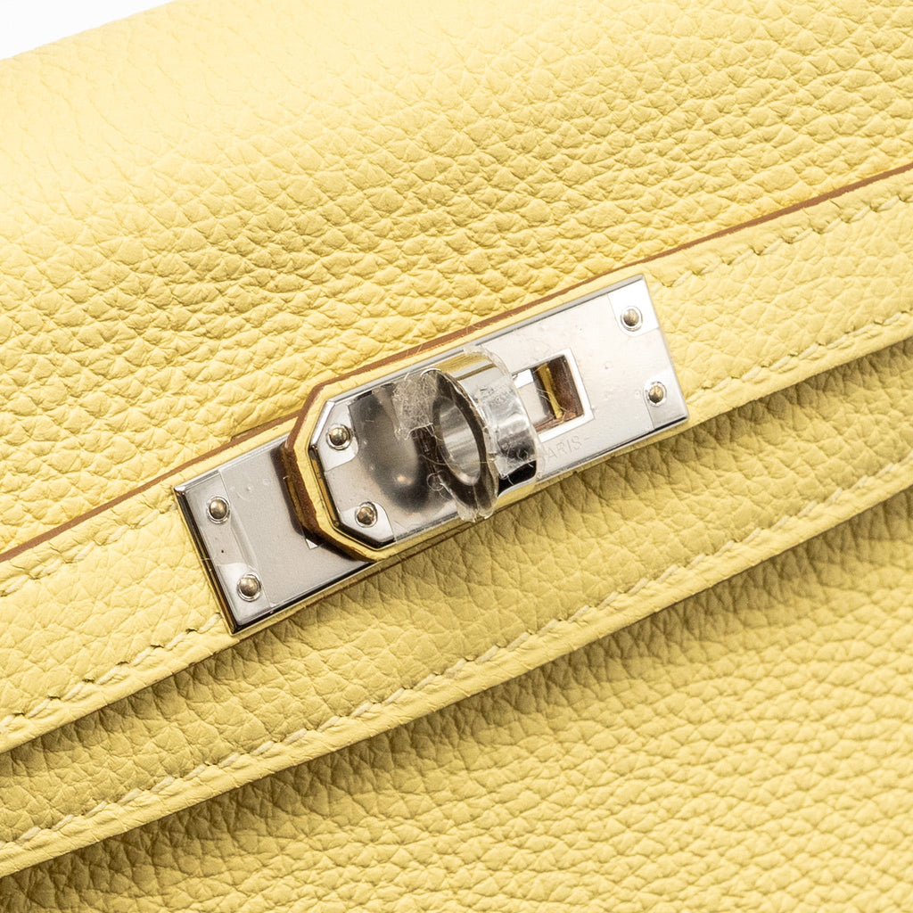 HERMES KELLY 25 TOGO 1Z JAUNE POUSSIN SHW