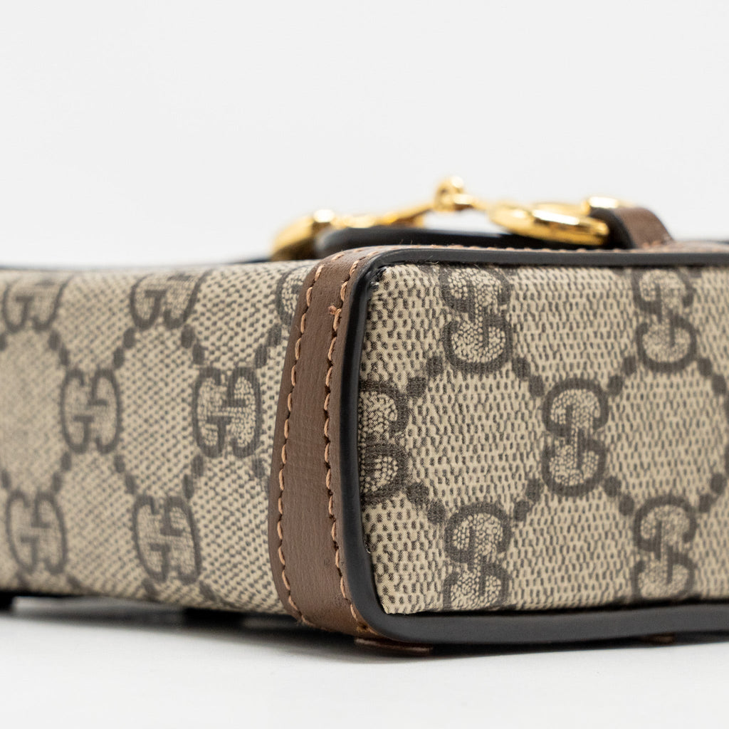 GUCCI HORSEBIT 1955 MINI BAG GG SUPREME CANVAS BROWN/MULTICOLOURED GHW