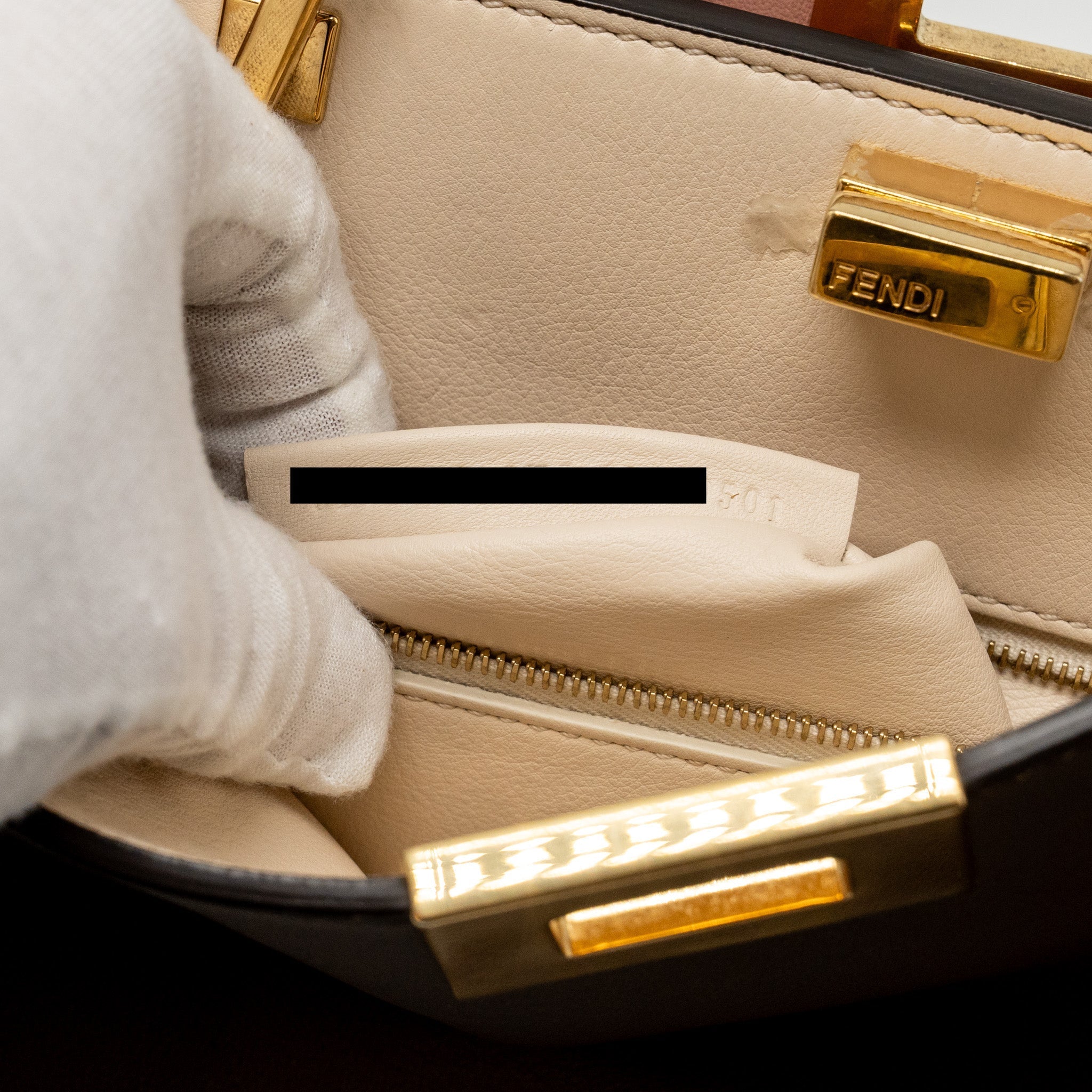 FENDI SMALL PEEKABOO ICONIC BAG CALFSKIN BROWN GHW