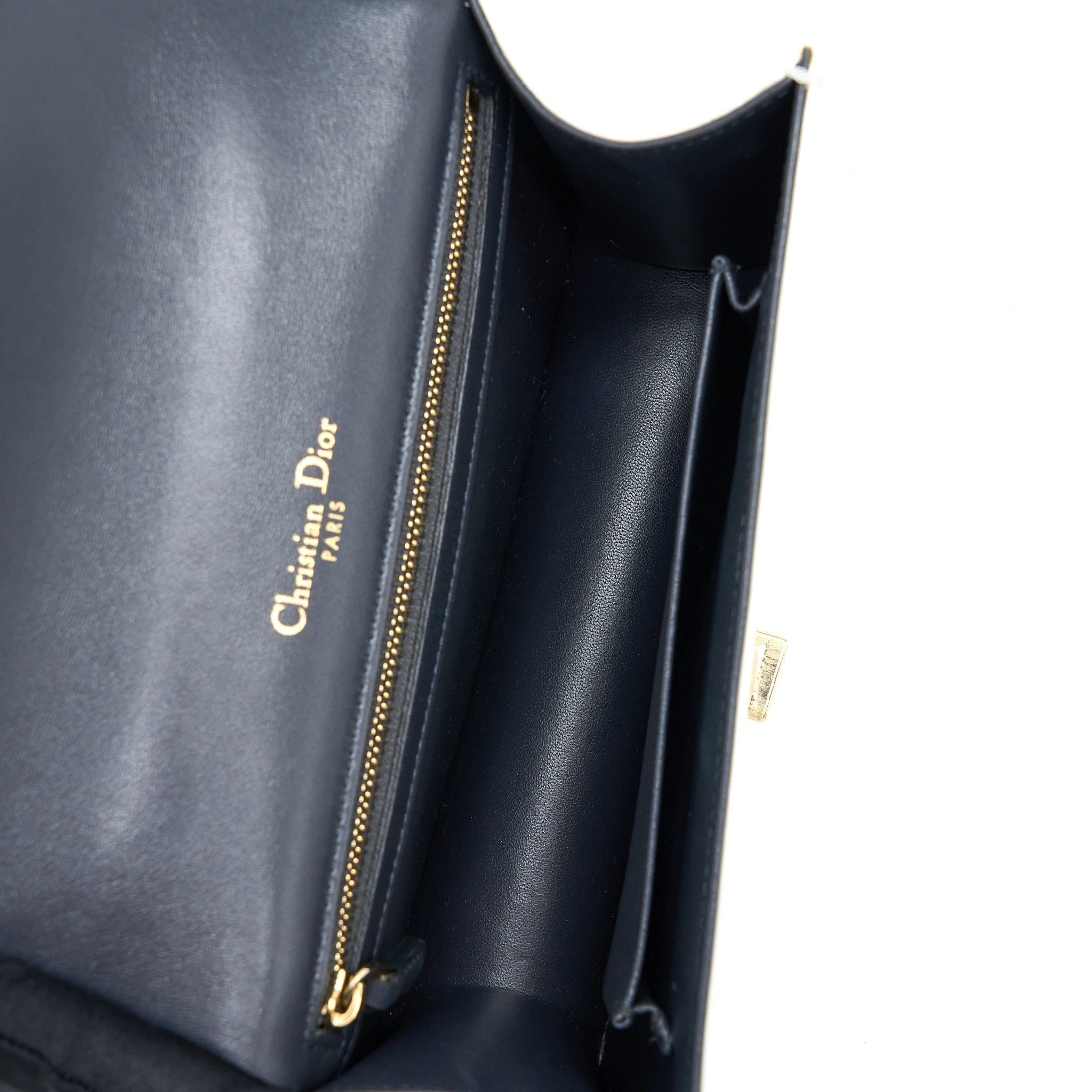 DIOR SMALL DIORMA METALLIC WHITE LGHW