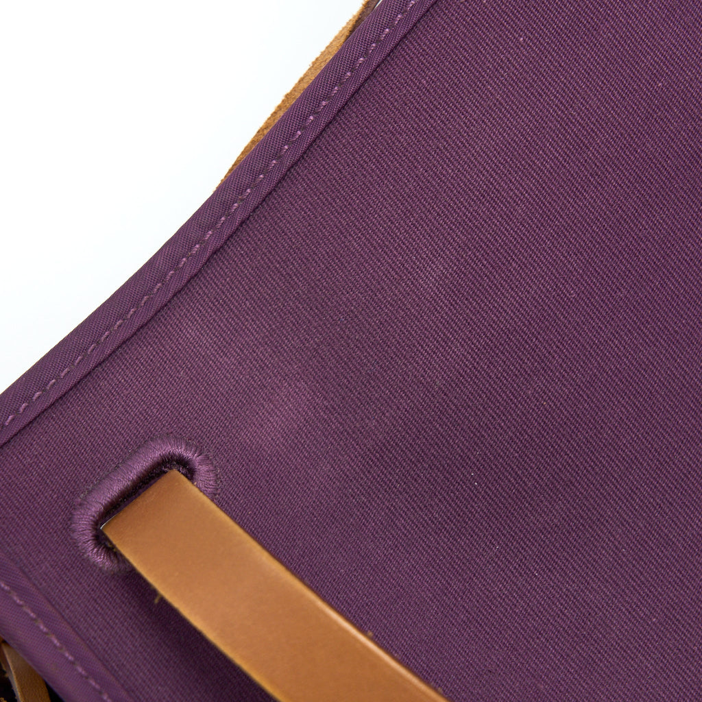 HERMES HERBAG 39 ZIP BAG HUNTER/CANVAS PURPLE SHW