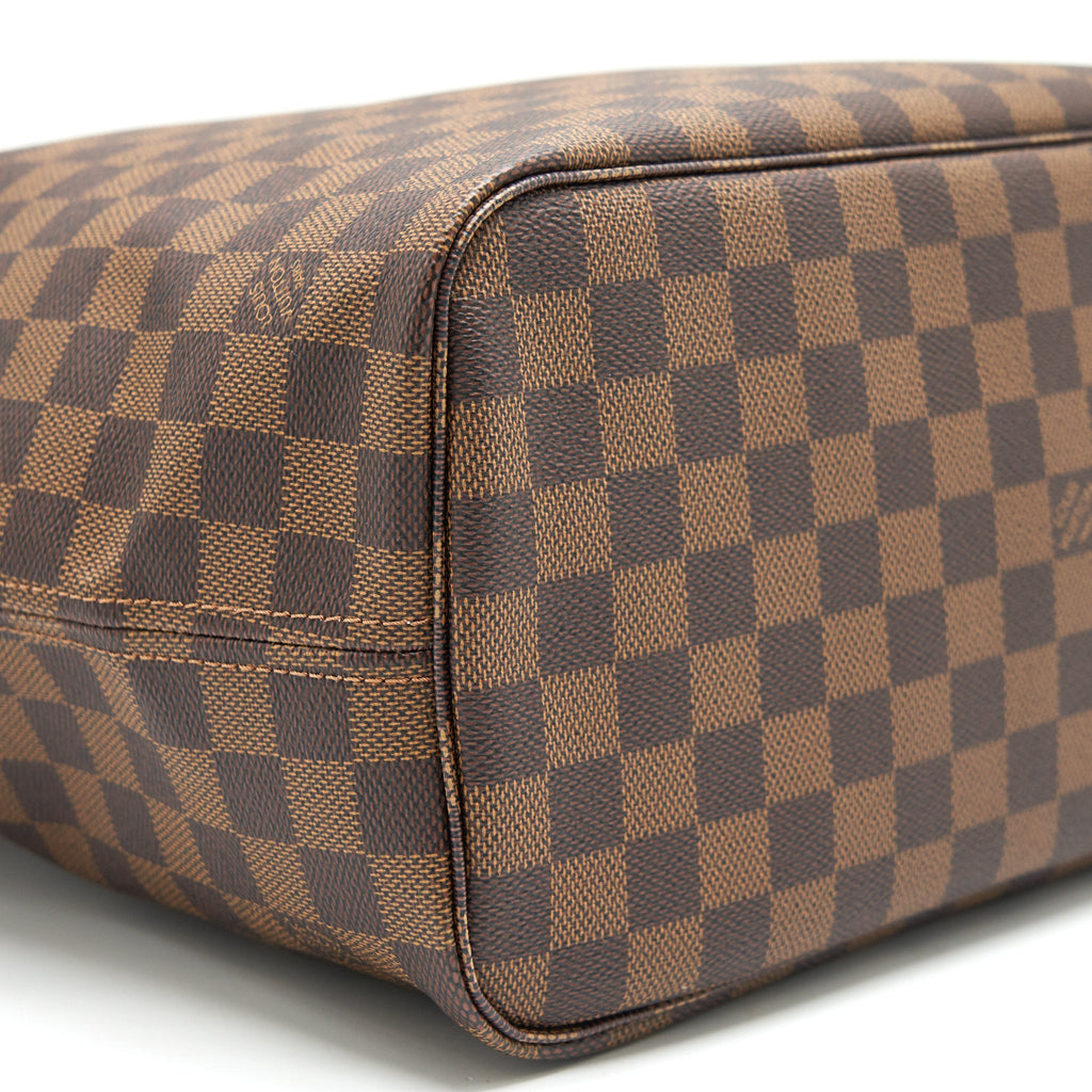 LOUIS VUITTON NEVERFULL MM DAMIER EBENE CANVAS / ROSE BALLERINE