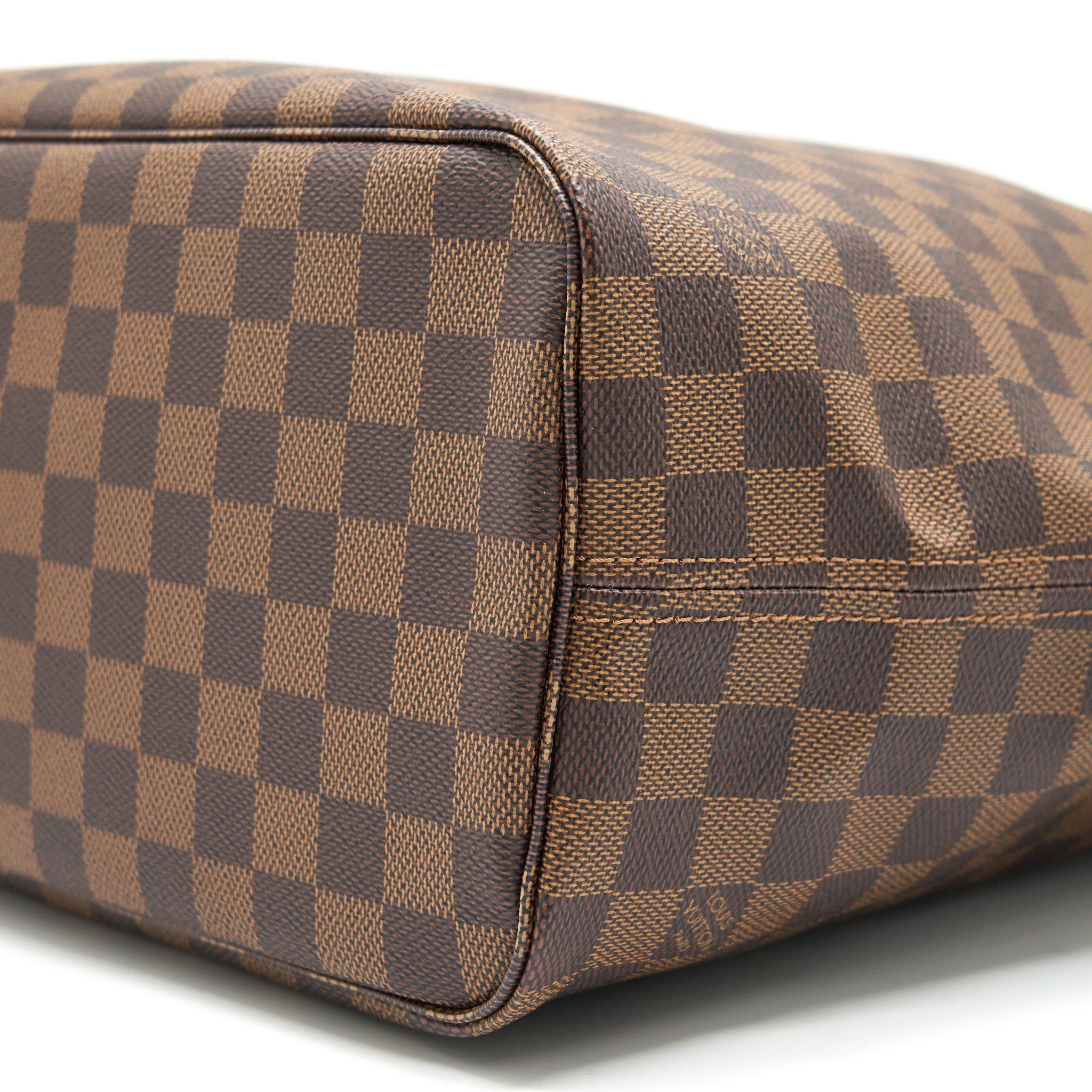 LOUIS VUITTON NEVERFULL MM DAMIER EBENE CANVAS / ROSE BALLERINE