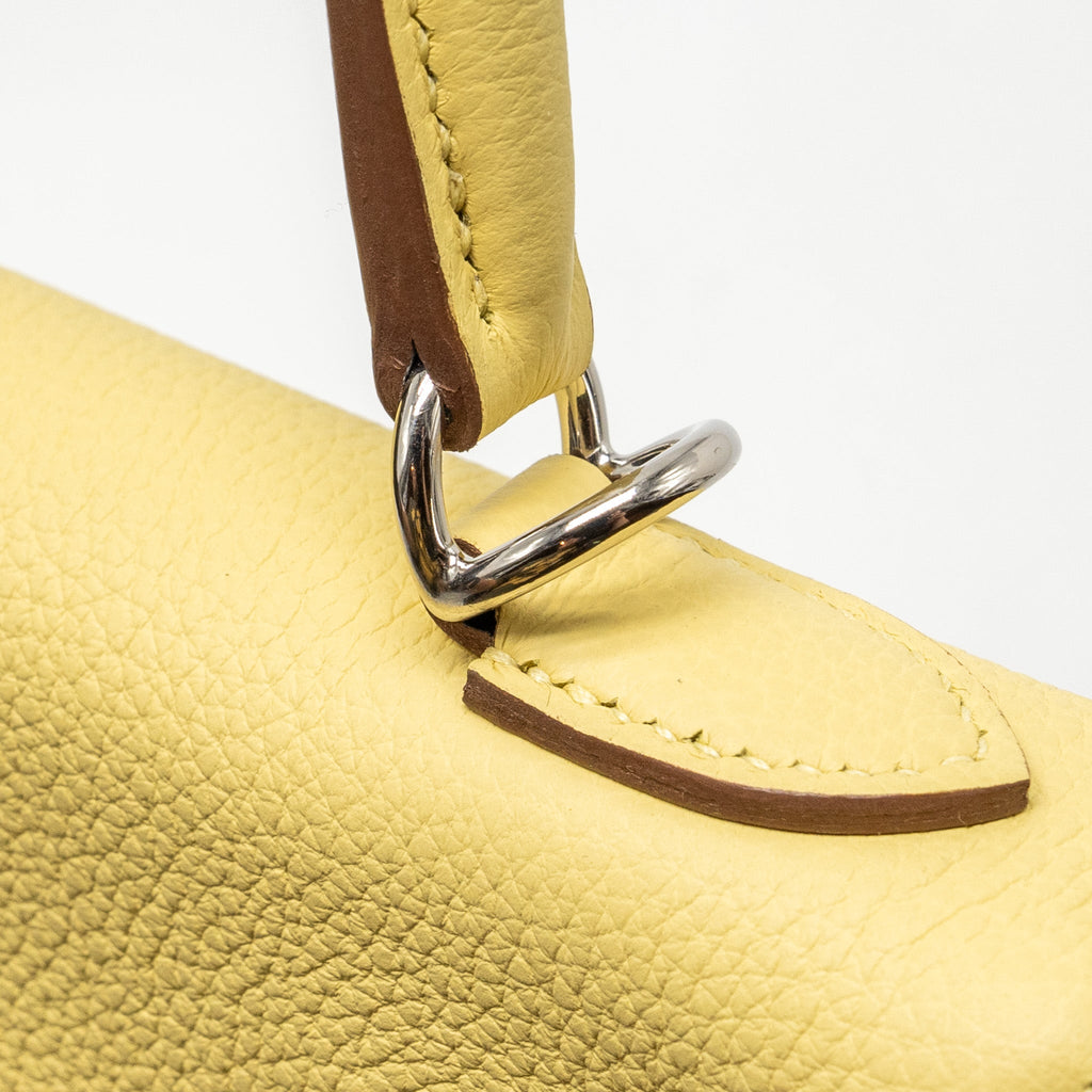 HERMES KELLY 25 TOGO 1Z JAUNE POUSSIN SHW