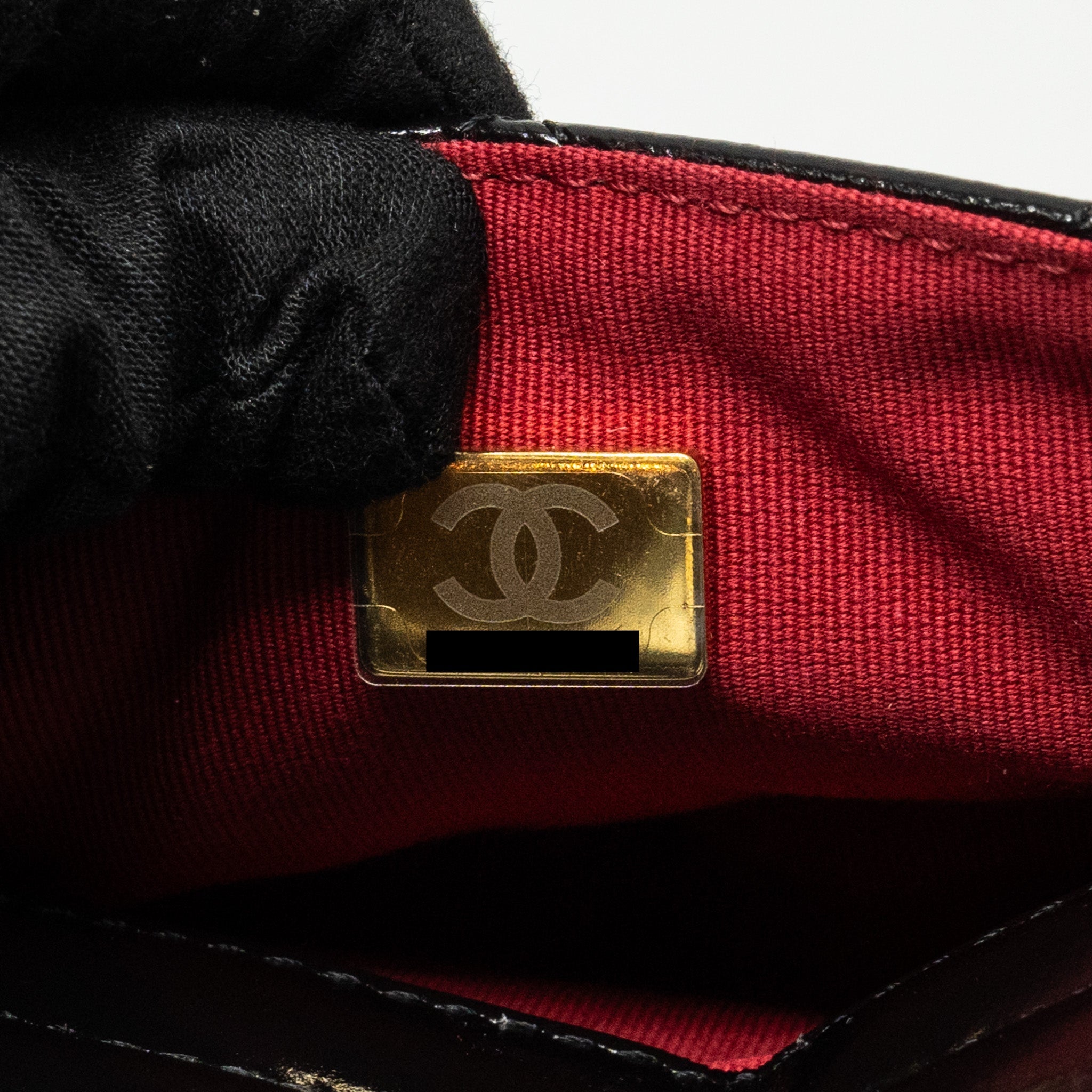 CHANEL 23C HOBO BAG SHINY CALFSKIN BLACK BRUSHED GHW (MICROCHIP)