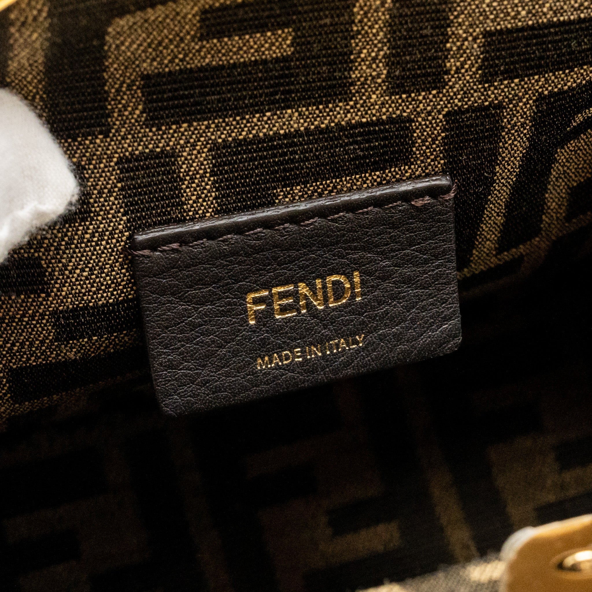 FENDI SMALL FENDI FIRST CLUTCH BAG NAPPA BLACK GHW