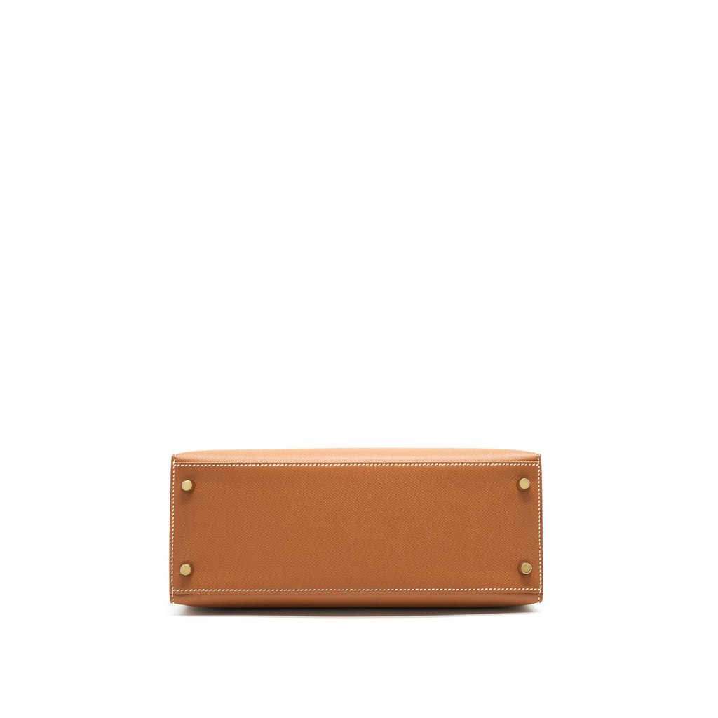 HERMES KELLY 28 GOLD WITH GHW EPSOM LEATHER