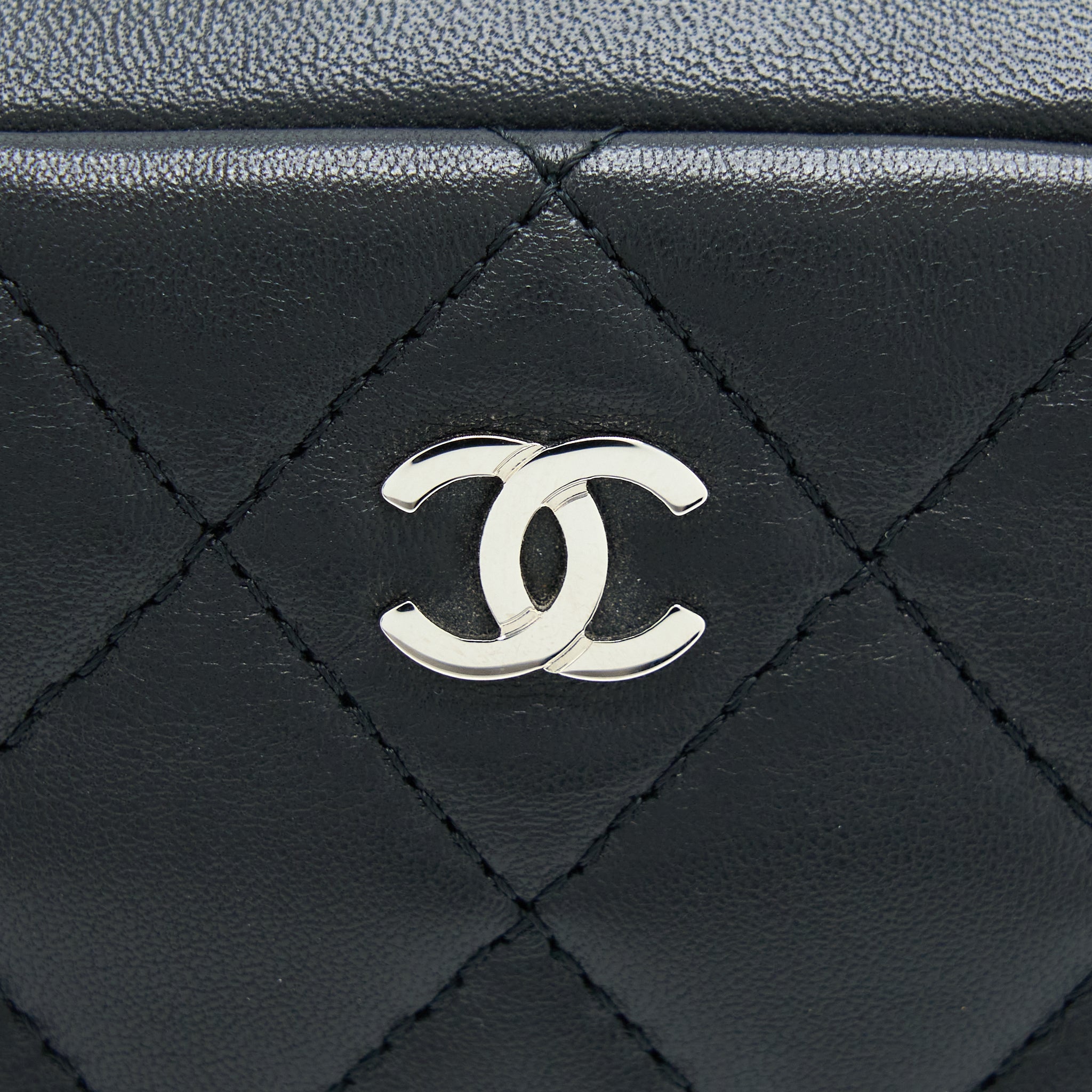CHANEL CAMERA CLUTCH LAMBSKIN BLACK SHW
