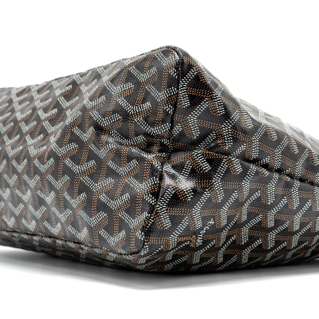 GOYARD BOHEME HOBO BAG GOYARDLINE CANVAS/CALFSKIN BLACK SHW