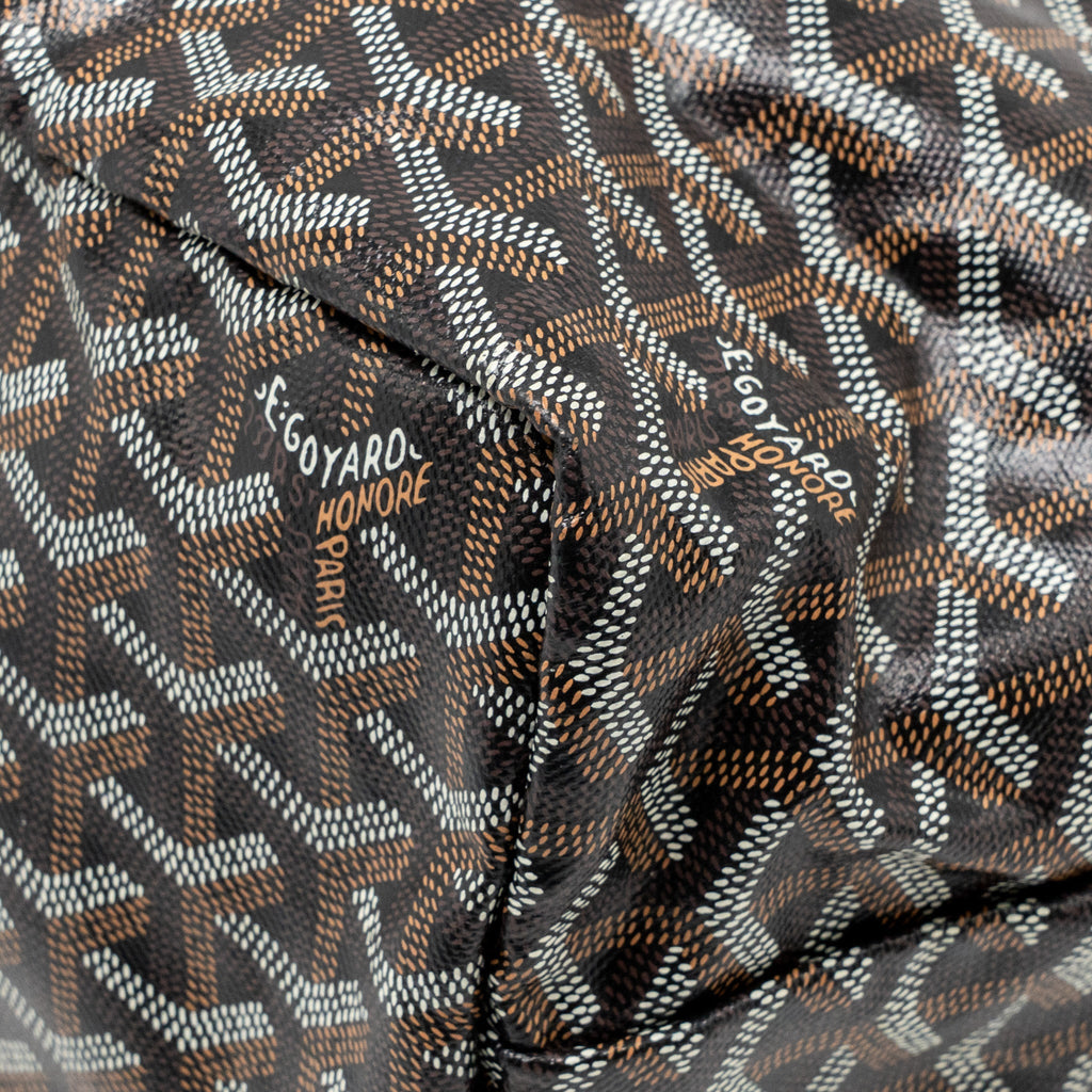 GOYARD SAINT LOUIS PM TOTE GOYARDINE CANVAS / CALFSKIN BLACK