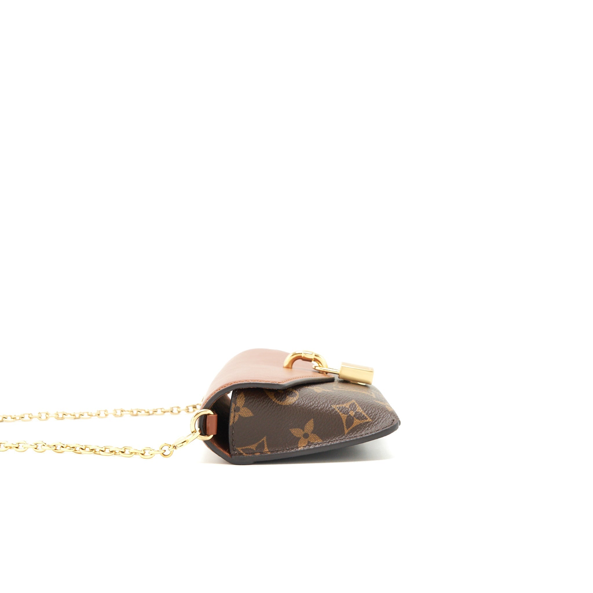 LOUIS VUITTON PADLOCK ON STRAP MONOGRAM CARAMEL GHW