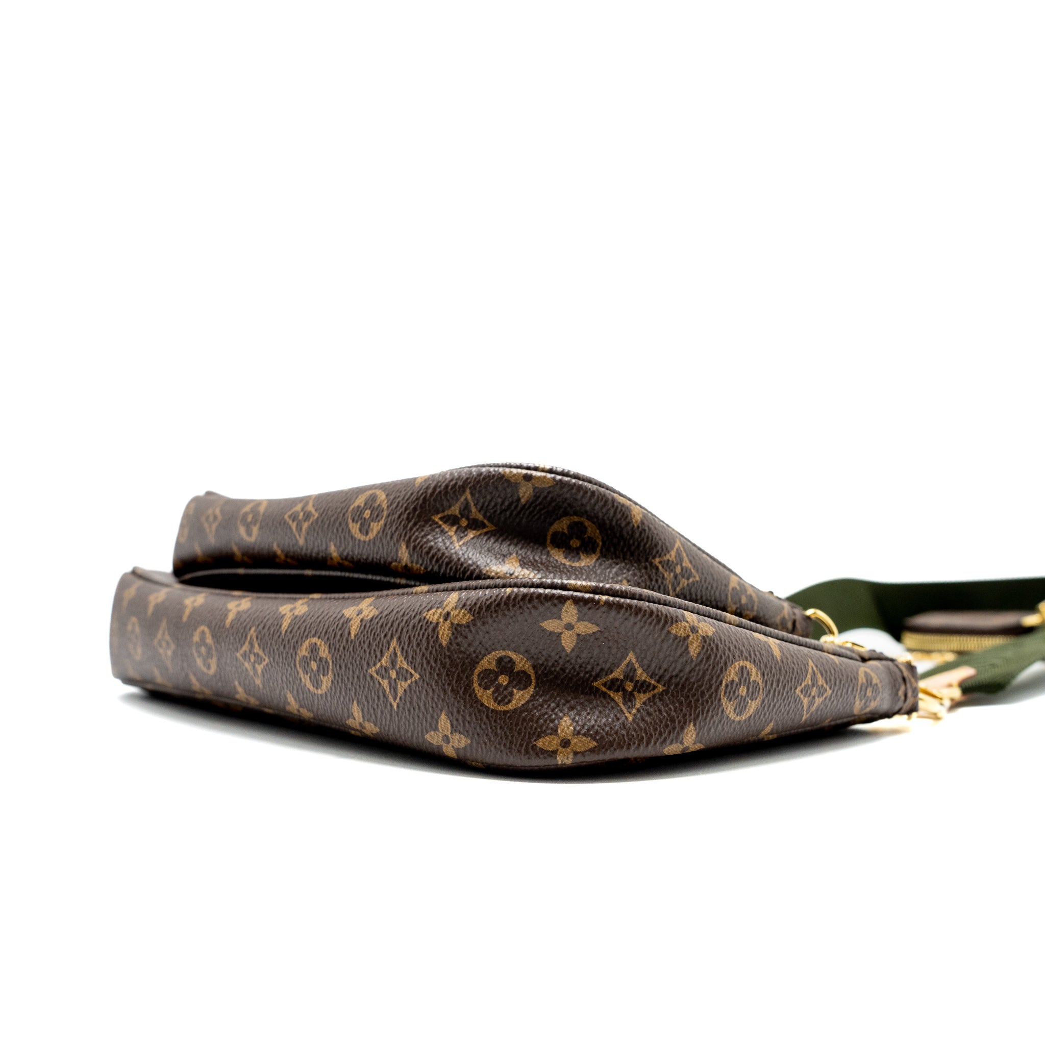 LOUIS VUITTON MULTI POCHETTE ACCESSORIES MONOGRAM CANVAS KHAKI STRAP GHW