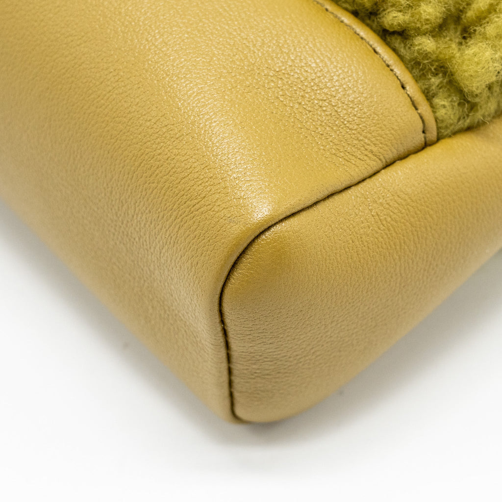 CHANEL MINI 31 BAG CALFSKIN/FUR OLIVE GREEN LGHW(MICROCHIP)