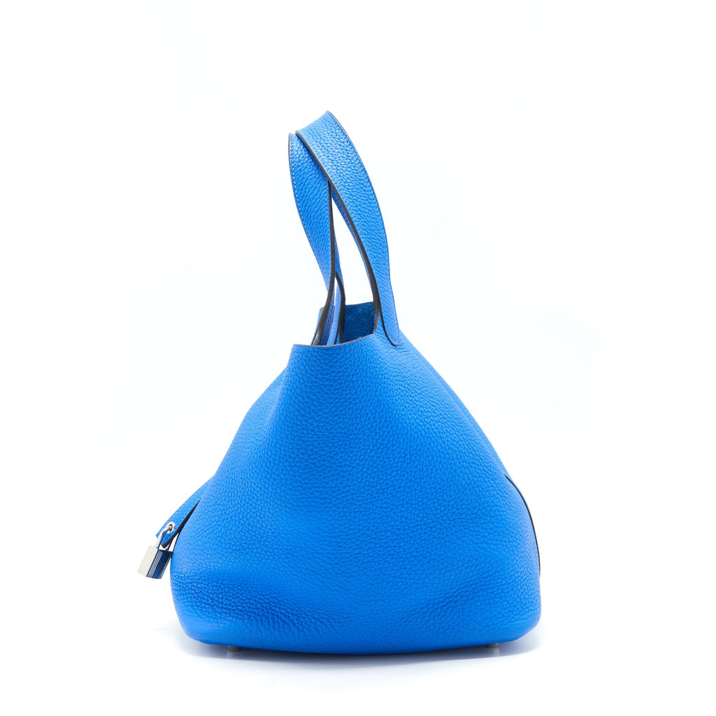 HERMES PICOTIN 22 LOCK BAG BRIGHT BLUE SHW