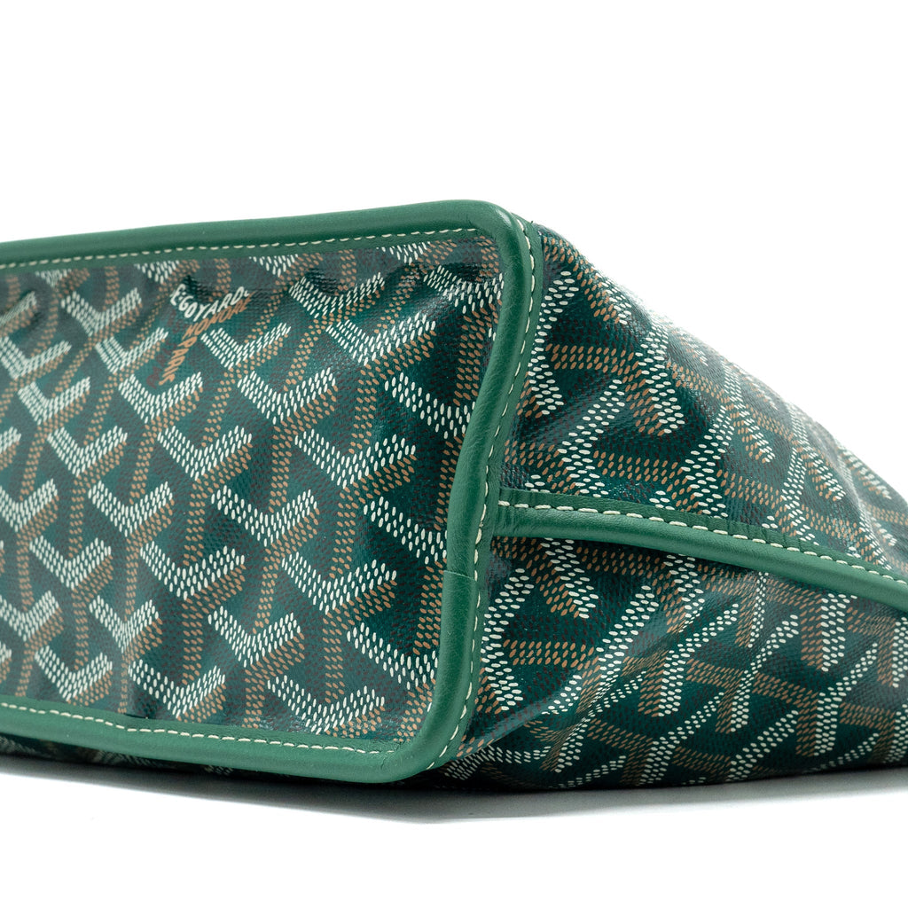 GOYARD MINI ANJOU TOTE BAG GOYARDLINE CANVAS/LEATHER GREEN SHW