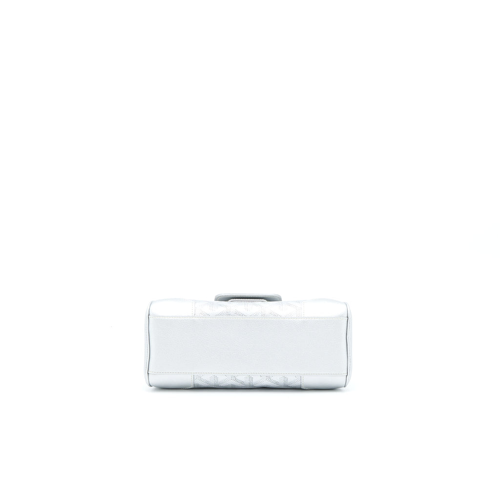GOYARD SAIGON SOUPLE MINI LIMITED EDITION CANVAS/CALFSKIN SILVER SHW