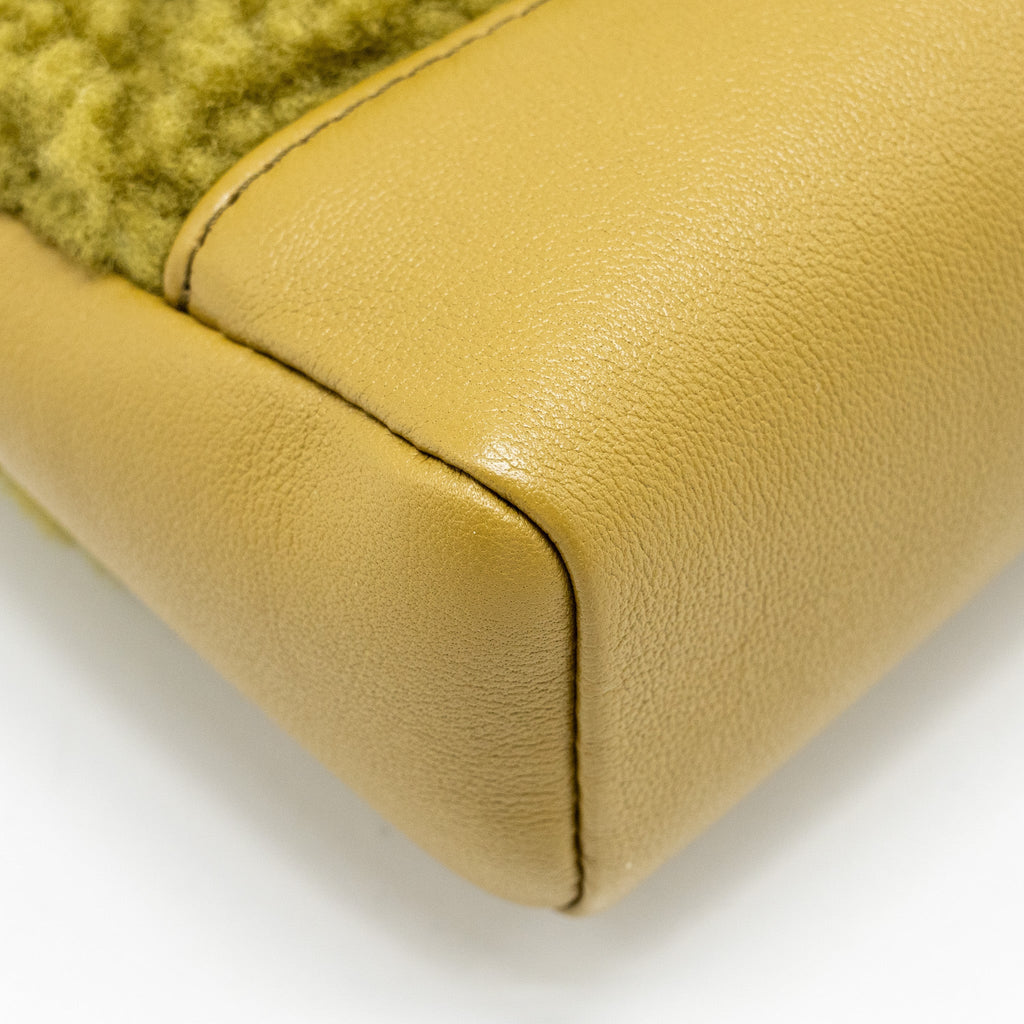 CHANEL MINI 31 BAG CALFSKIN/FUR OLIVE GREEN LGHW(MICROCHIP)