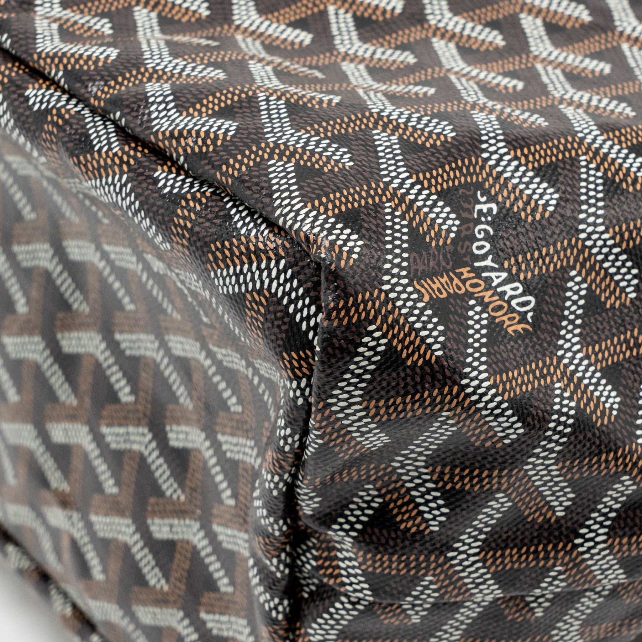 GOYARD SAINT LOUIS PM TOTE GOYARDINE CANVAS / CALFSKIN BLACK
