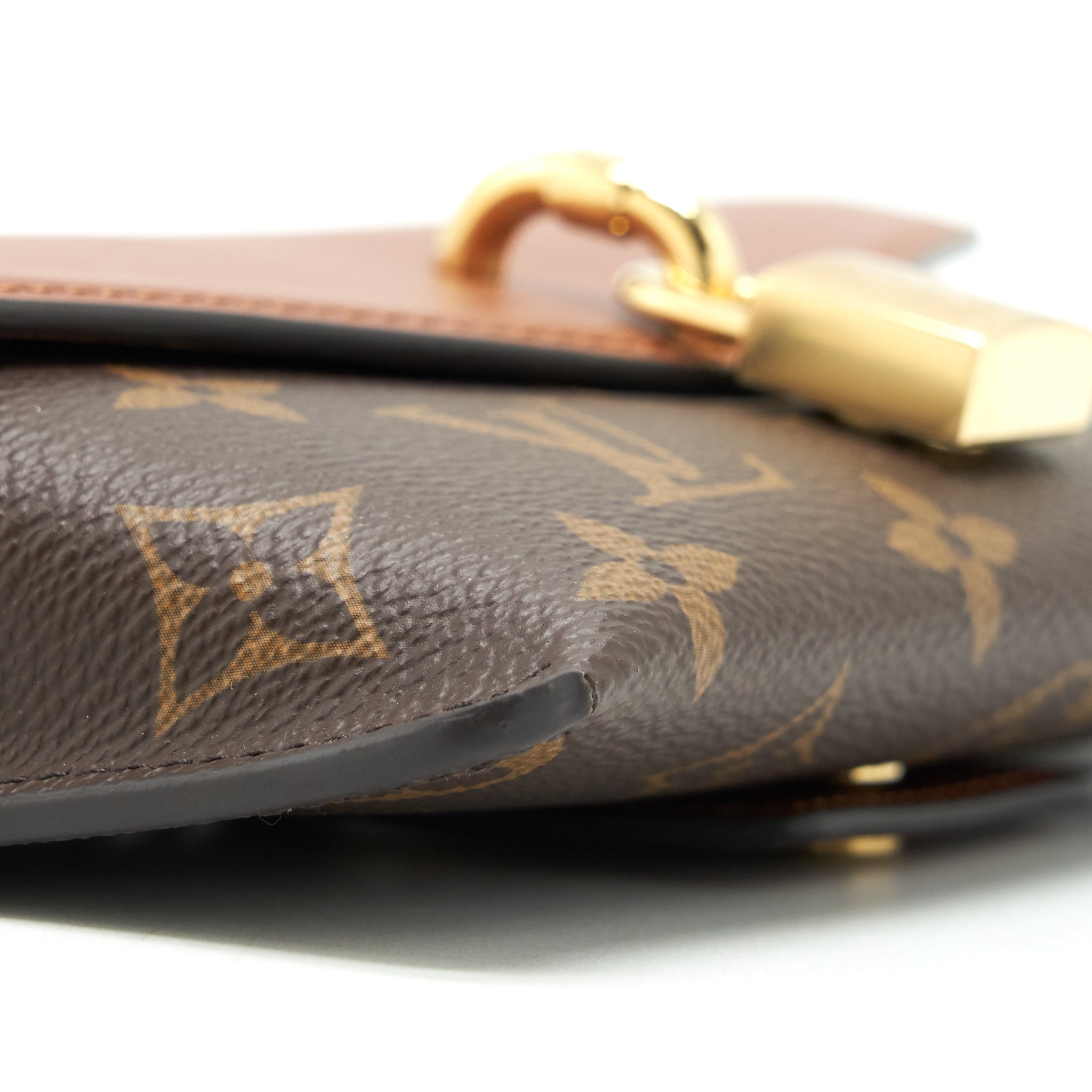 LOUIS VUITTON PADLOCK ON STRAP MONOGRAM CARAMEL GHW