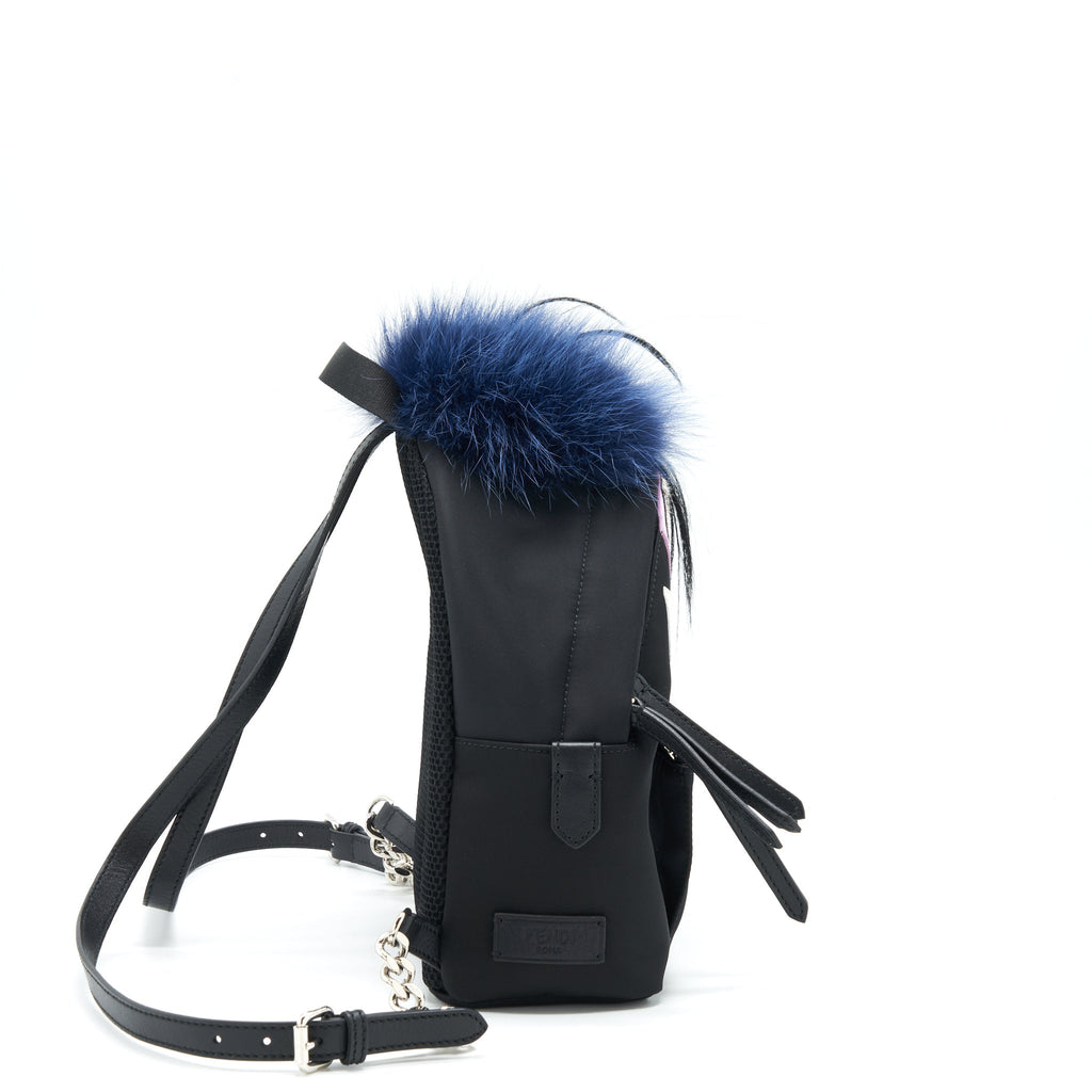 FENDI MONSTER BACKPACK BLACK/MULTICOLOUR SHW