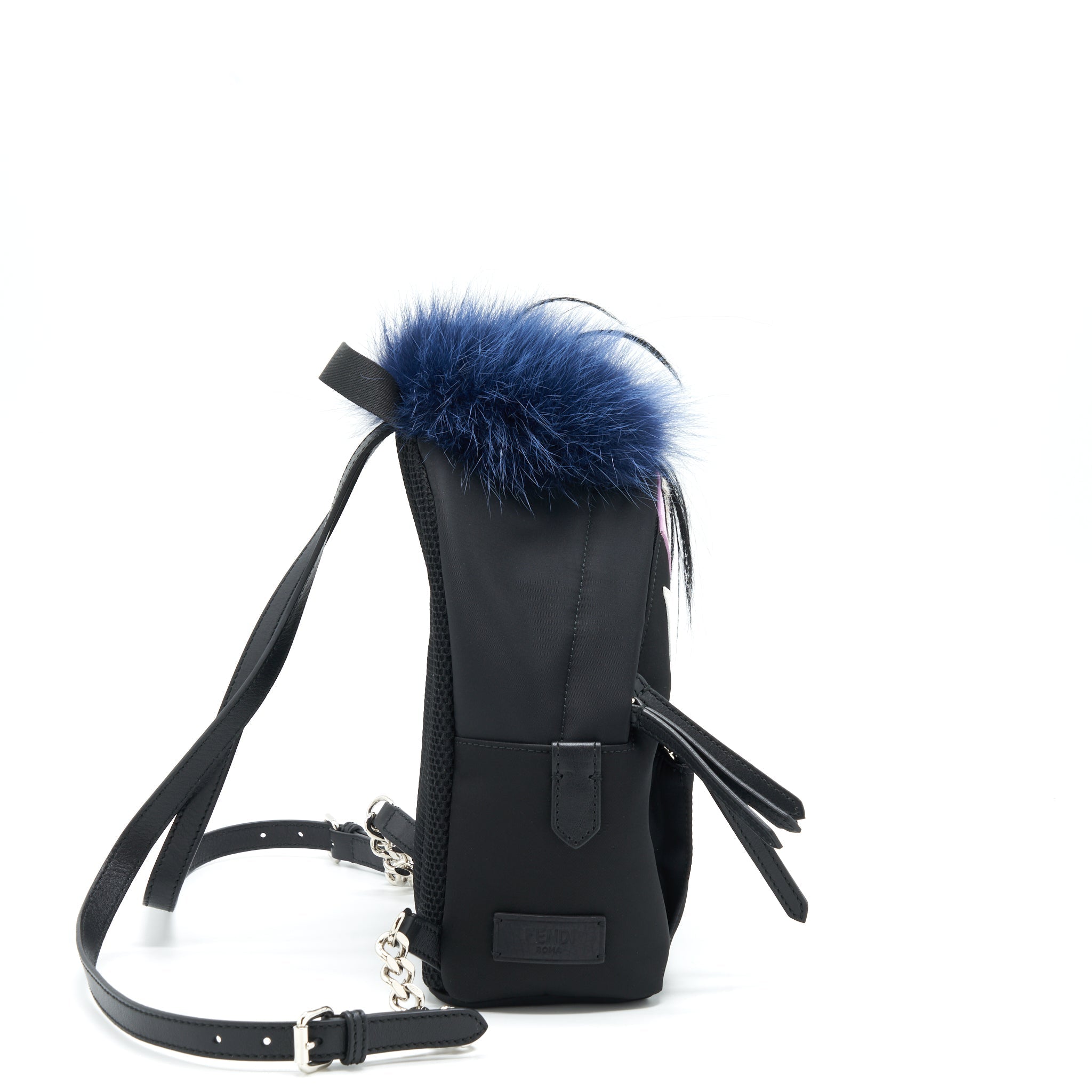 FENDI MONSTER BACKPACK BLACK/MULTICOLOUR SHW