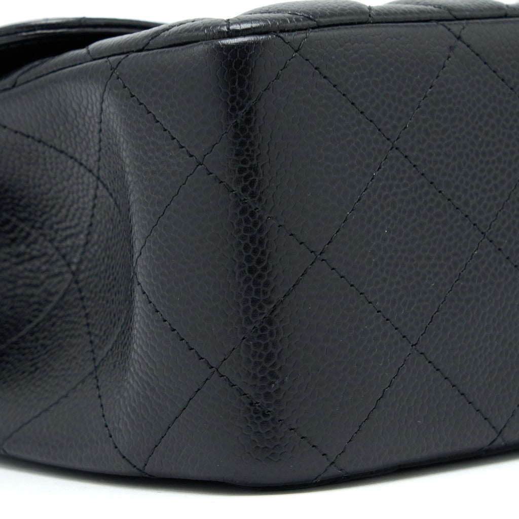 CHANEL CLASSIC JUMBO DOUBLE FLAP BAG CAVIAR BLACK SHW