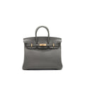 HERMES BIRKIN25 GRIS ETAIN TOGO LEATHER RGHW