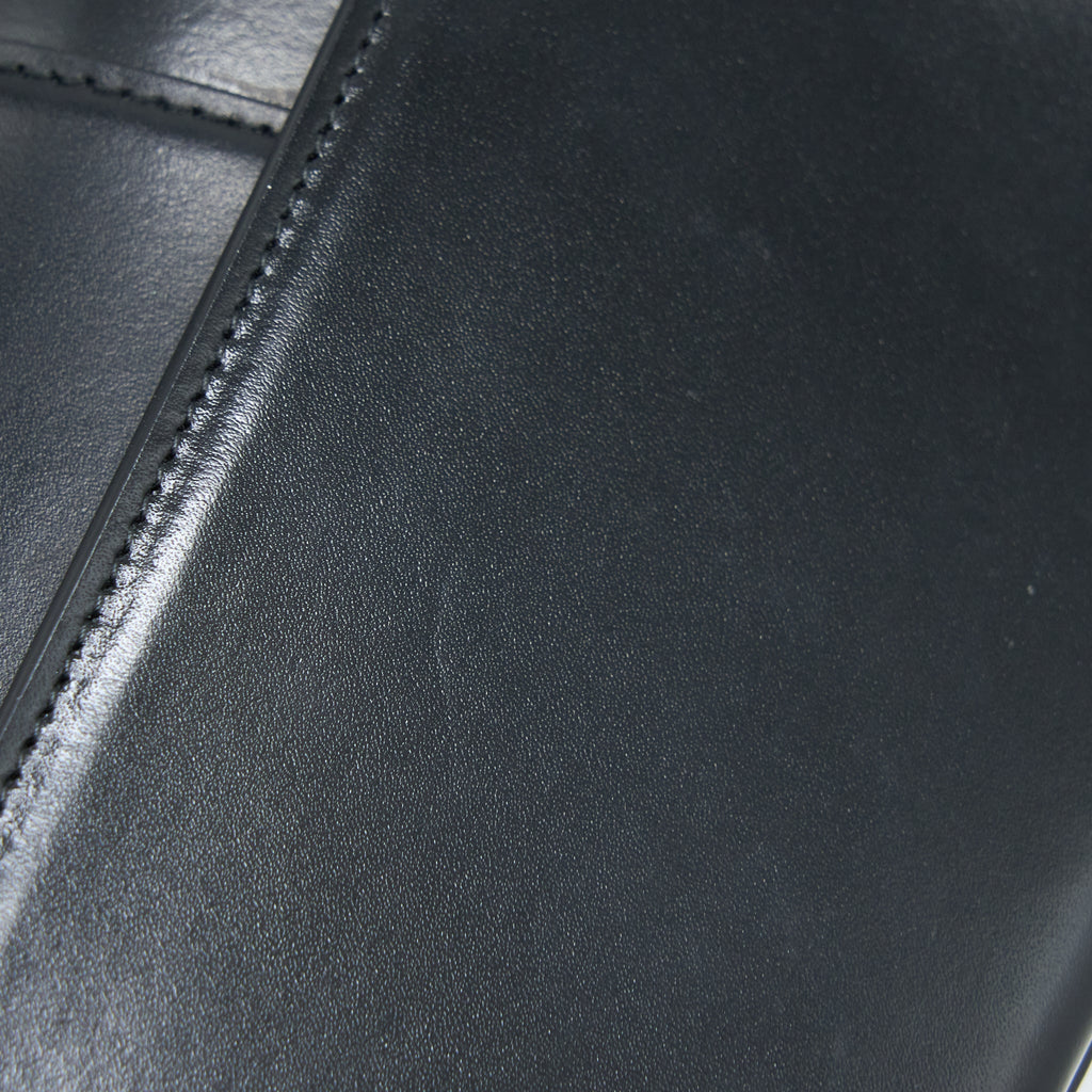 BALENCIAGA HOURGLASS SMALL HANDBAG BOX CALFSKIN BLACK GHW
